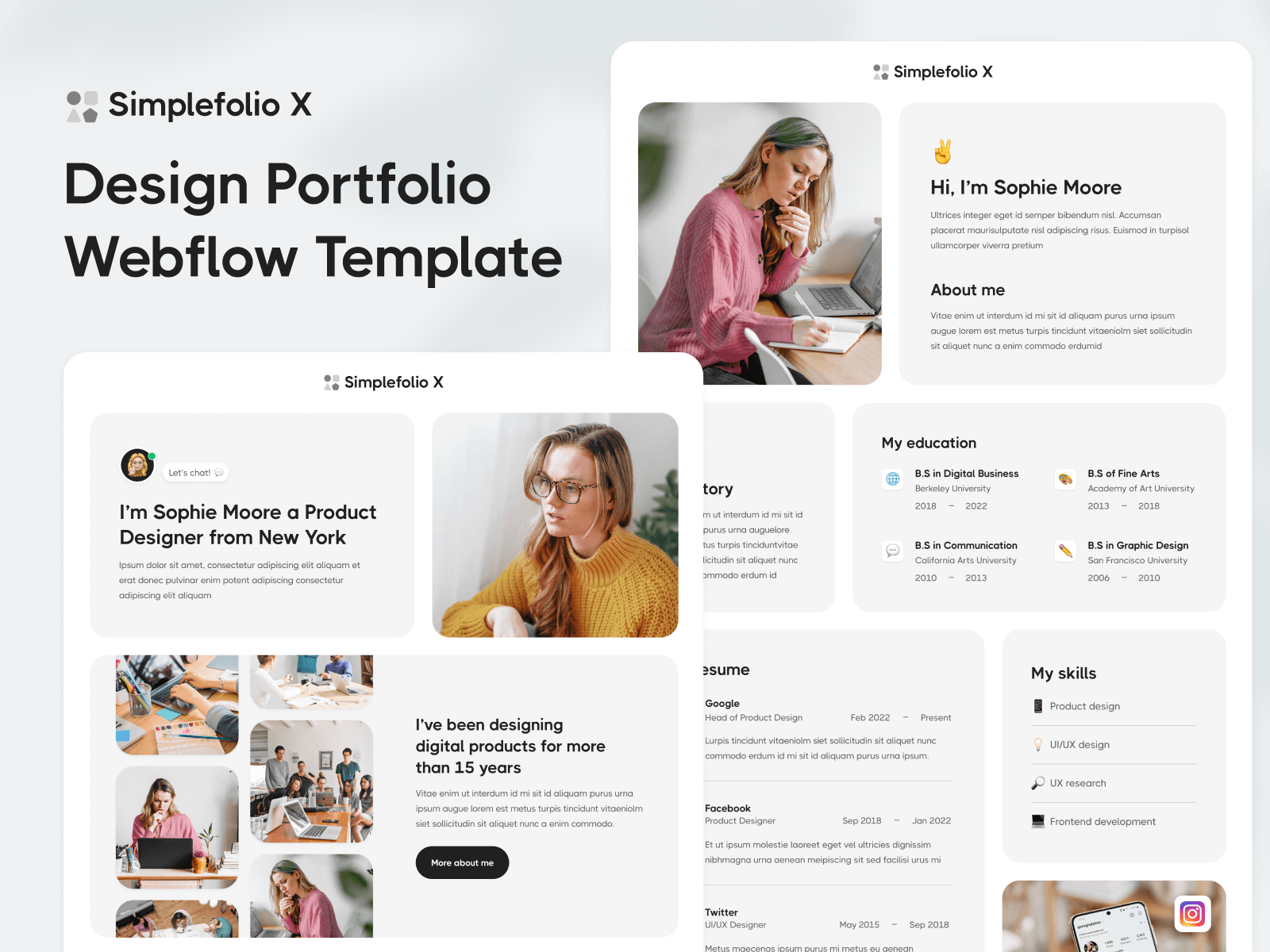 Design Portfolio Webflow Template