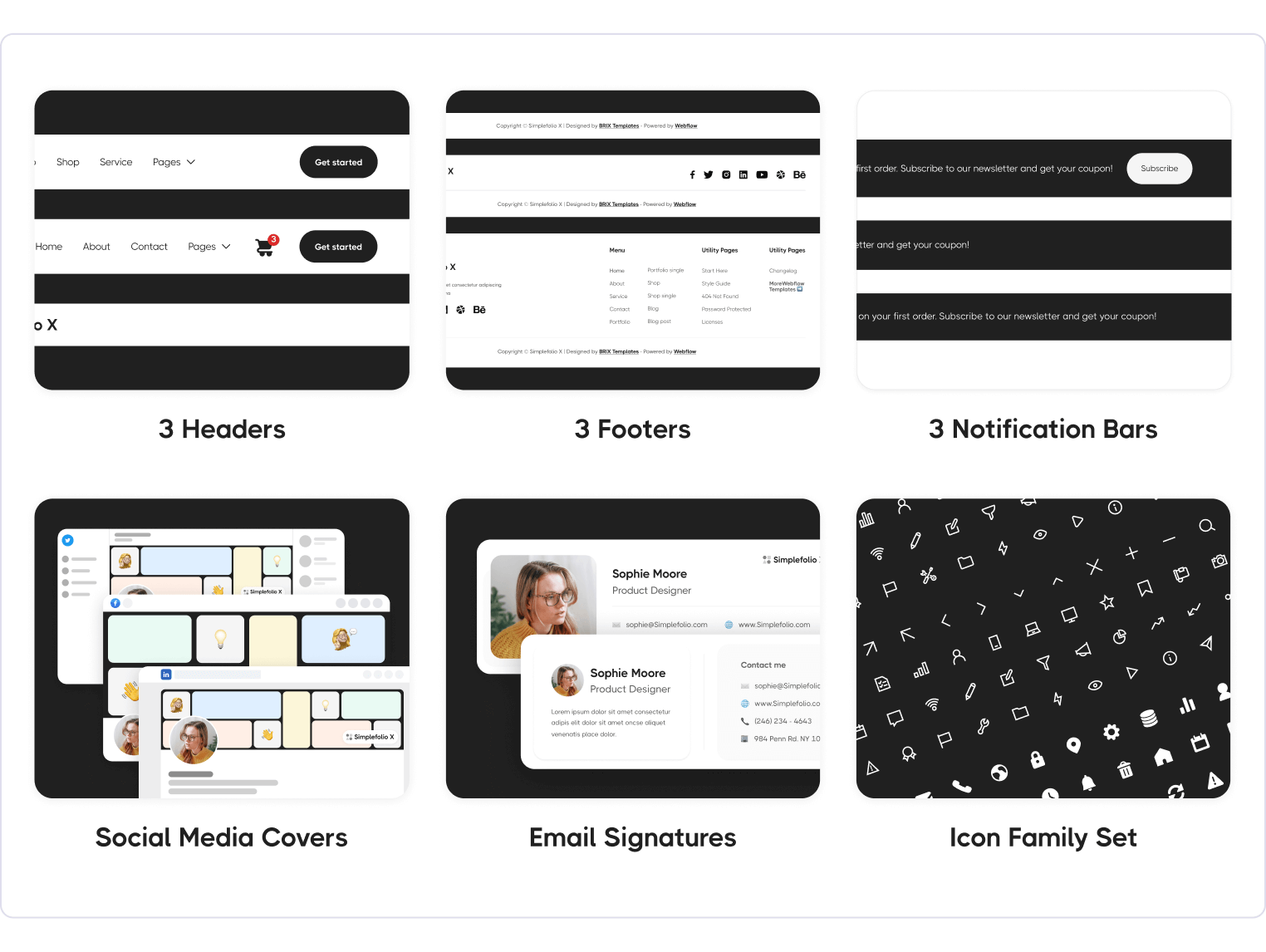 Simplefolio X - Design Portfolio Webflow Template Benefits