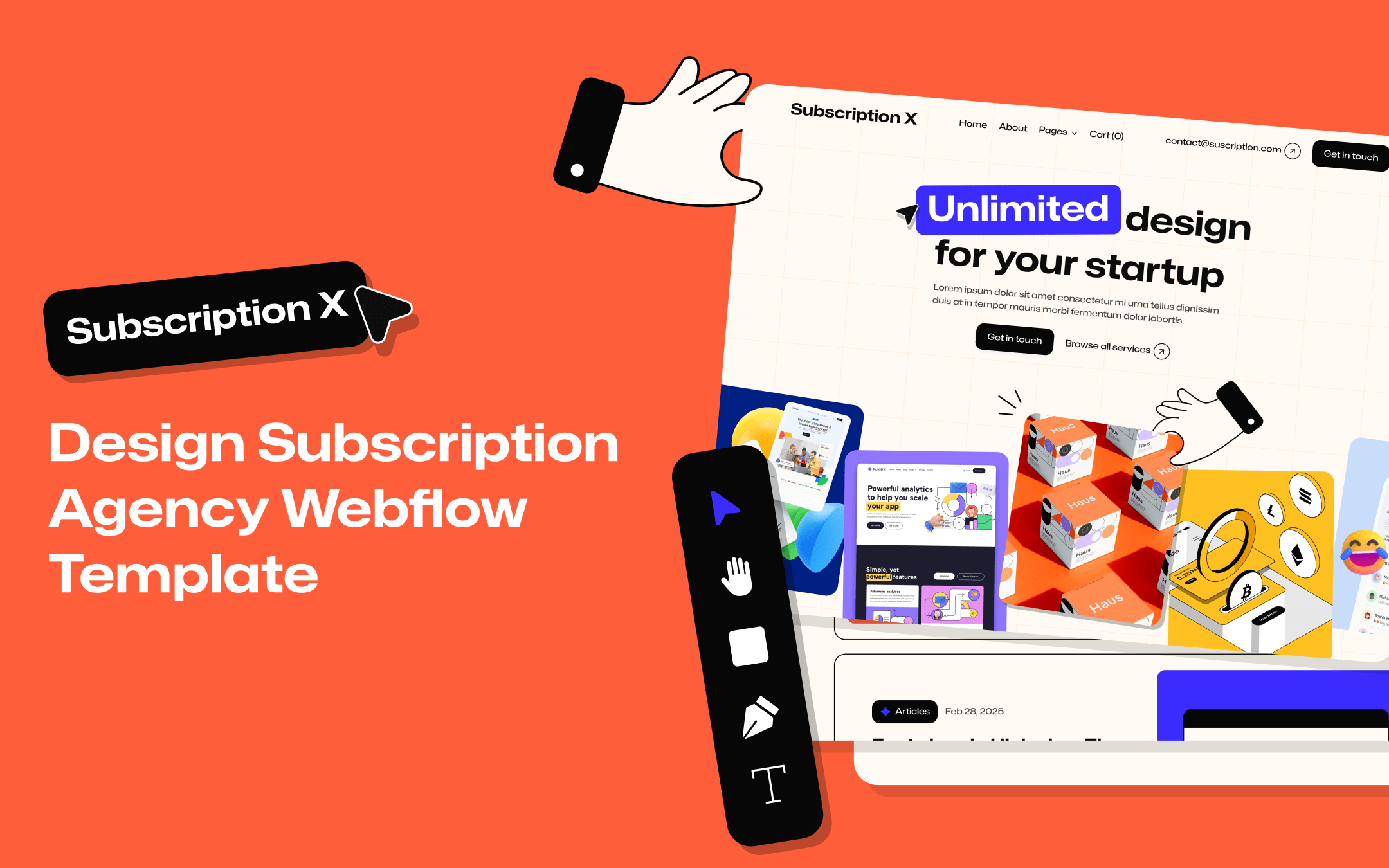 Design Subscription Agency Webflow Template