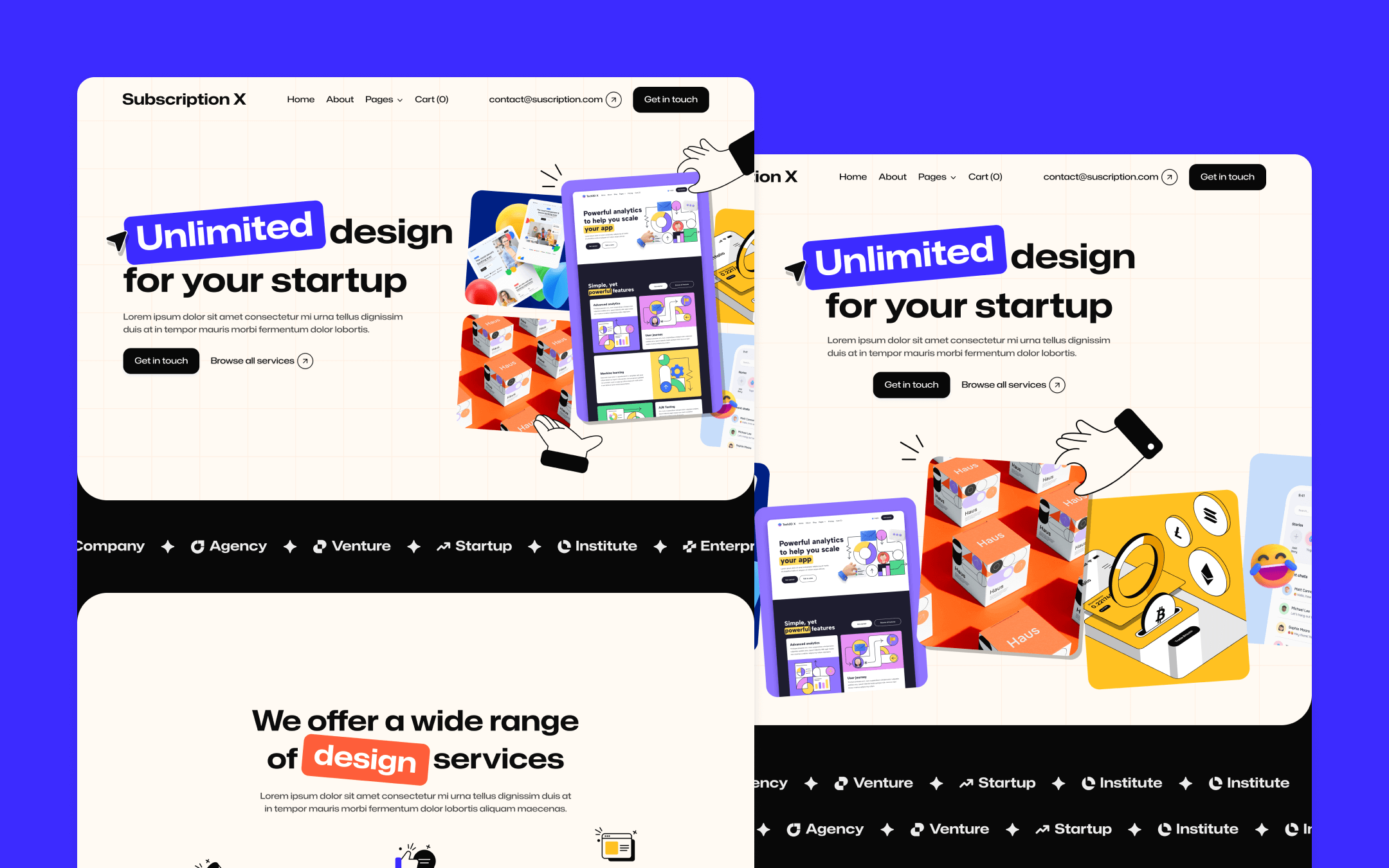 Subscription X Webflow Template