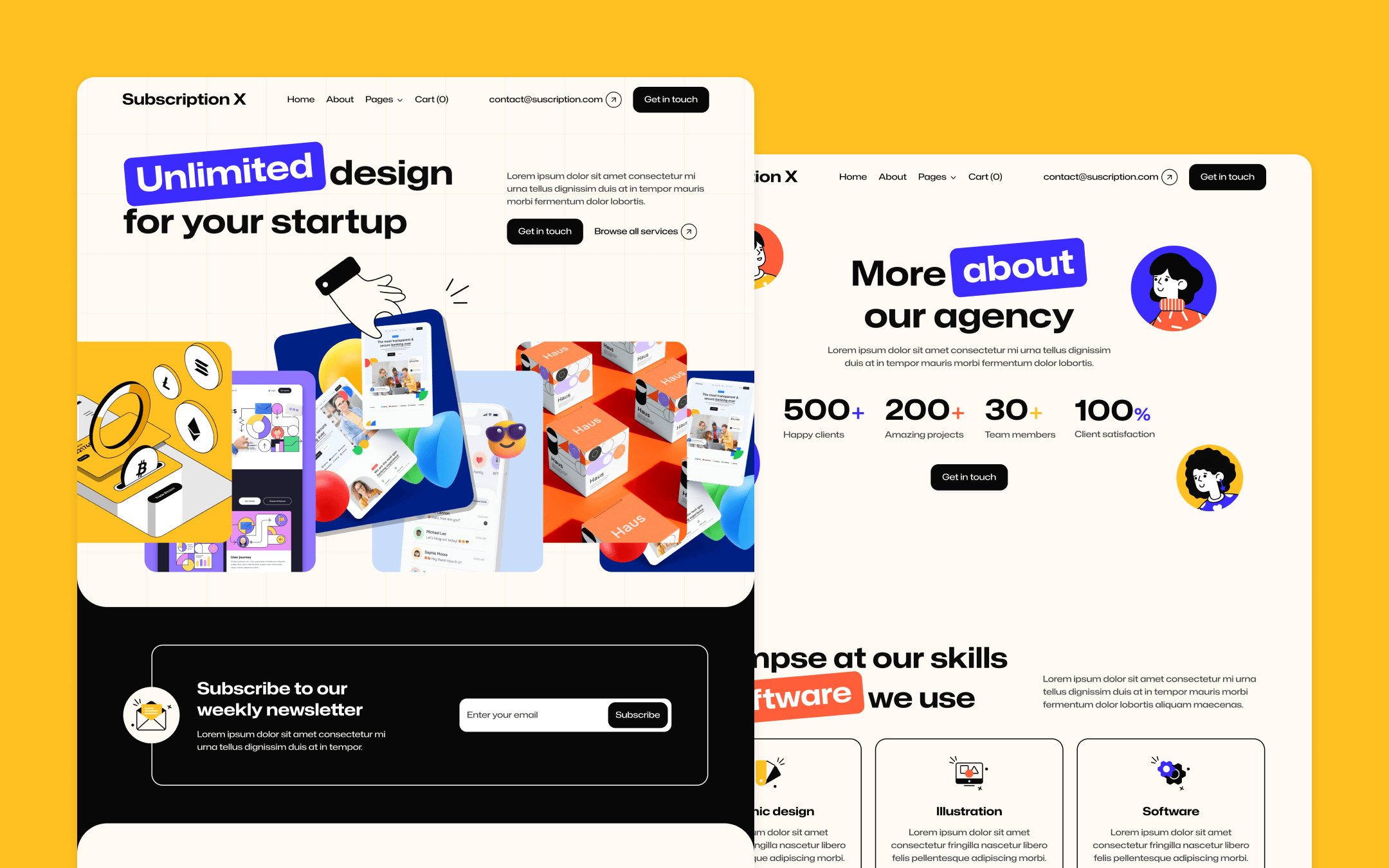 Subscription X Webflow Template