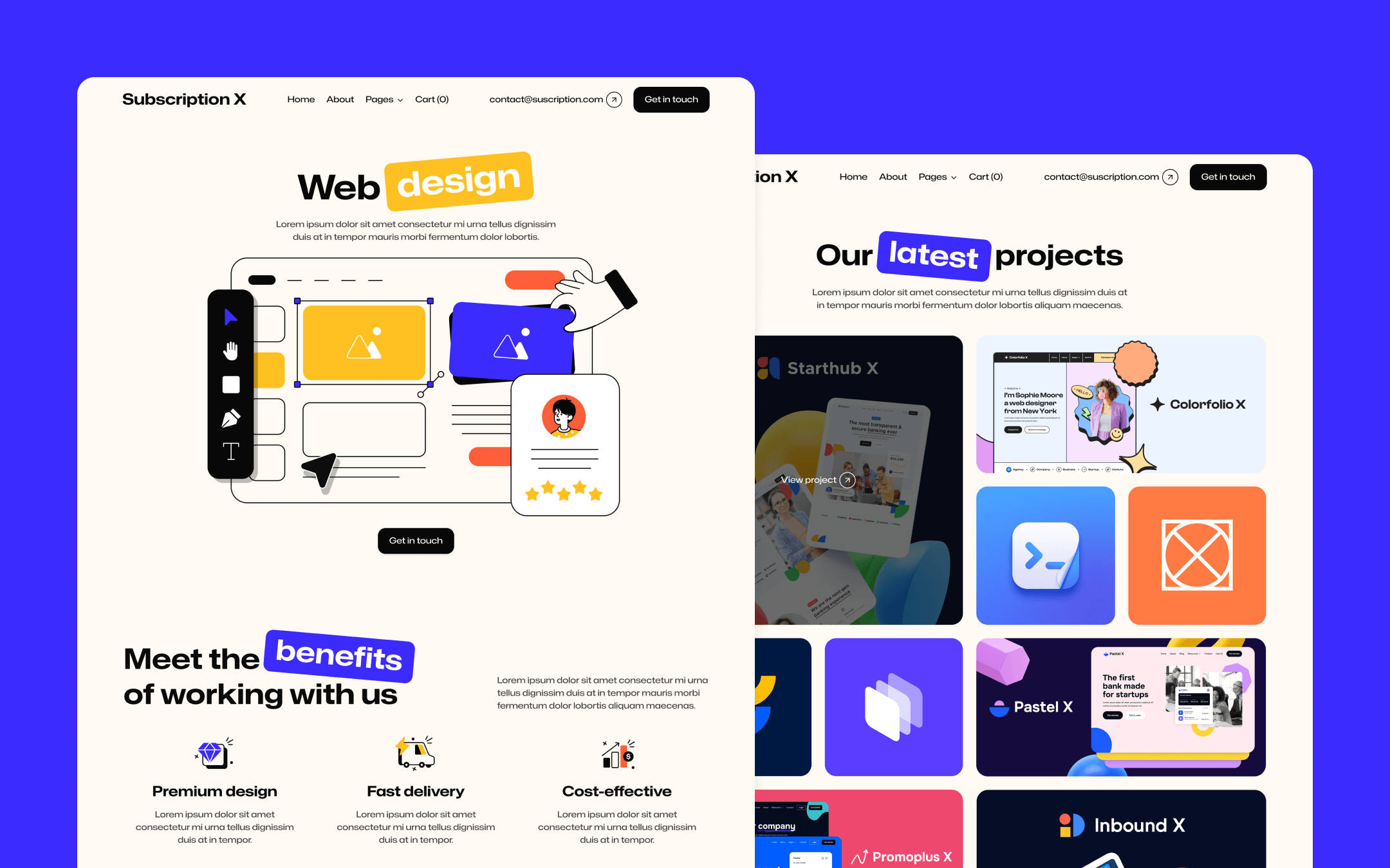Subscription X Webflow Template
