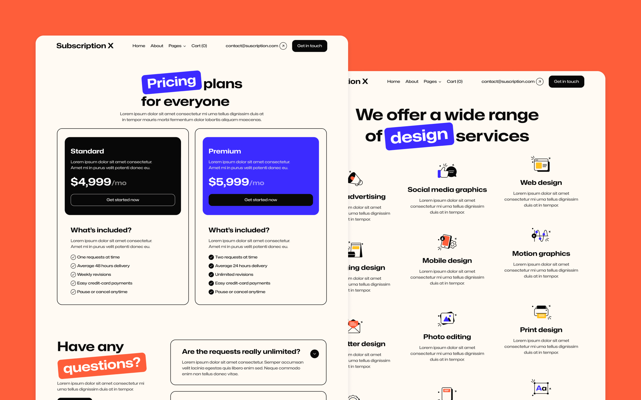 Subscription X Webflow Template