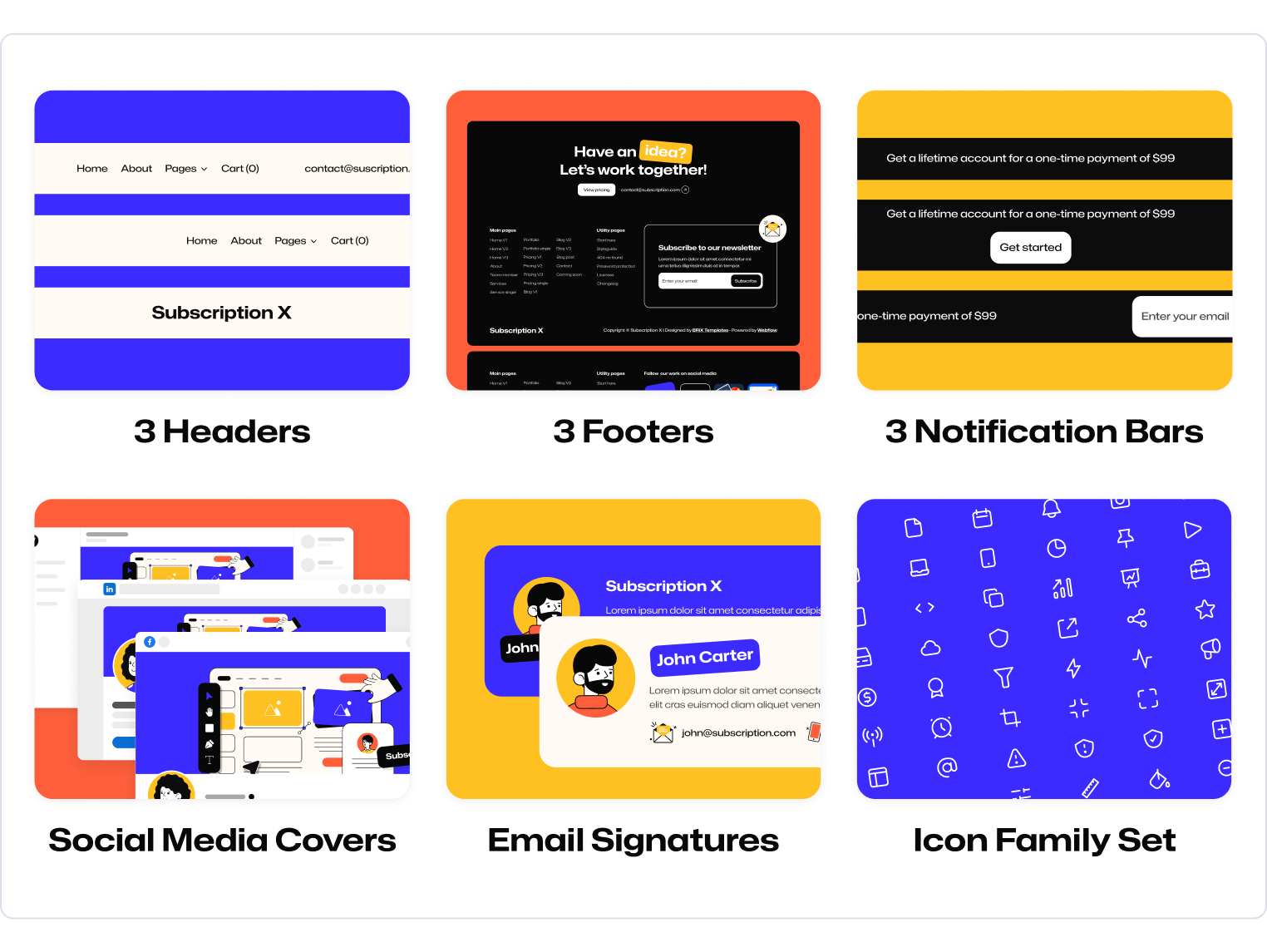 Subscription X - Design Subscription Agency Webflow Template Benefits