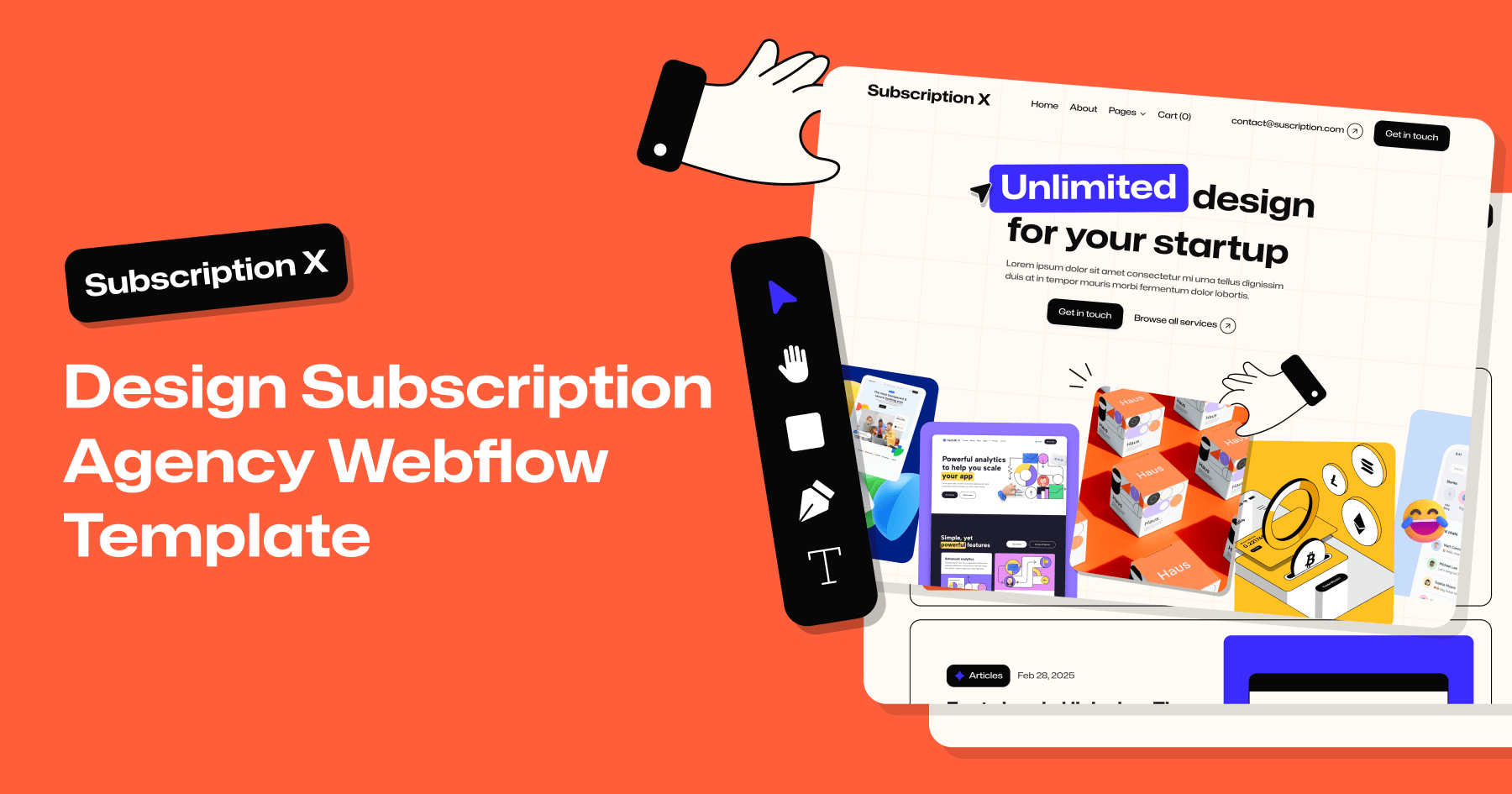 Design Subscription Agency Webflow Template