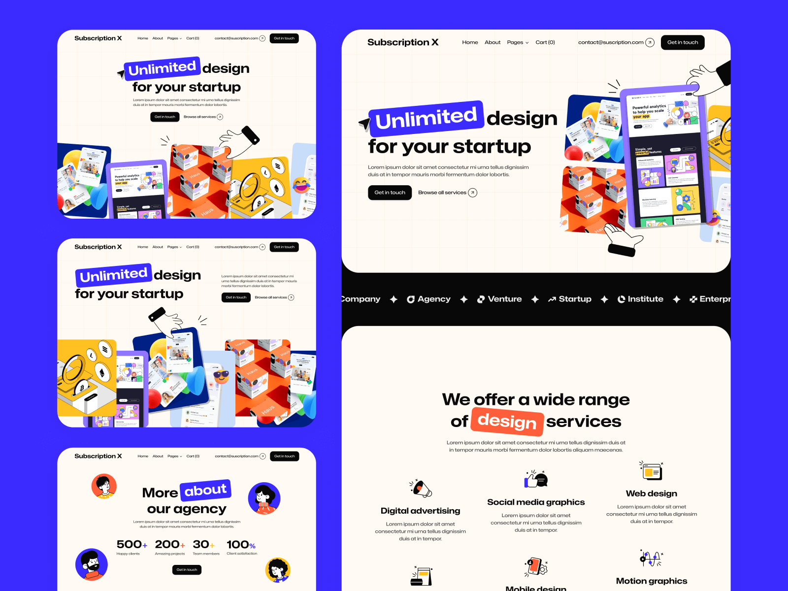 Design Subscription Agency Webflow Theme