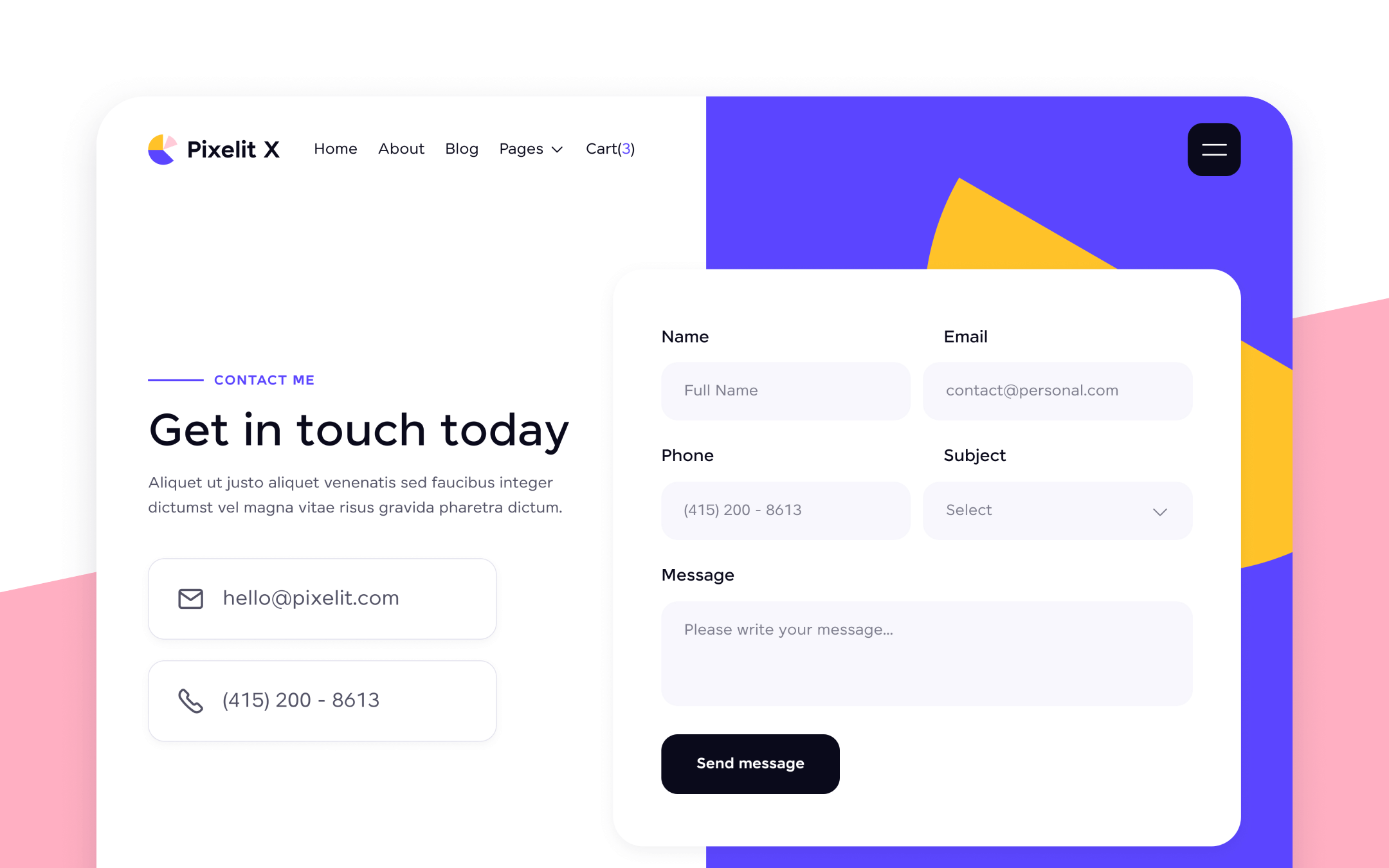 Pixelit X Webflow Template