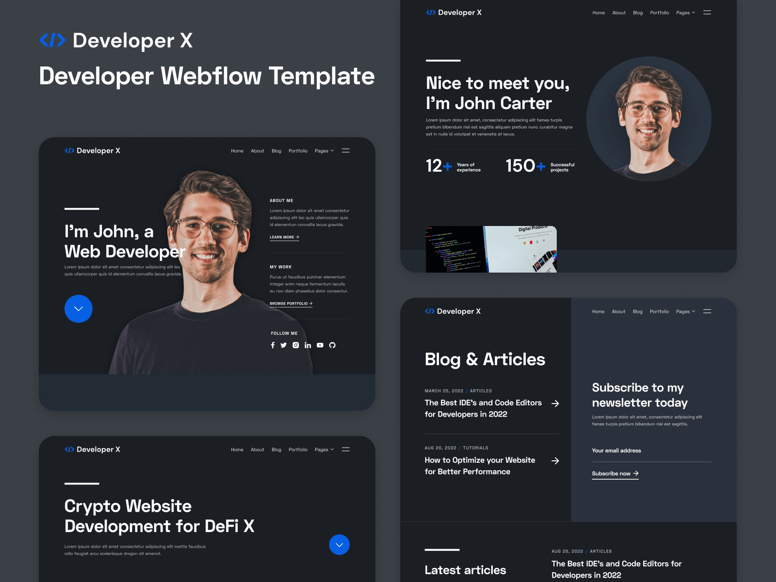 Developer Webflow Template
