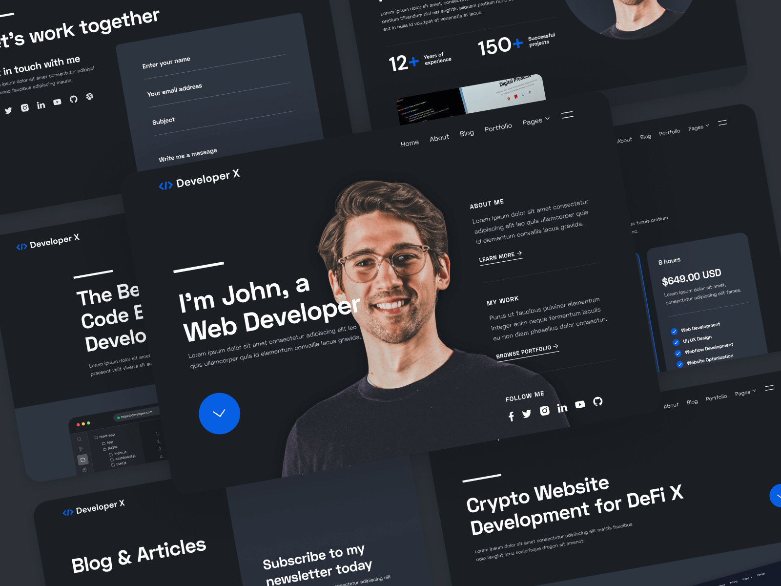 Developer Profile Webflow Template
