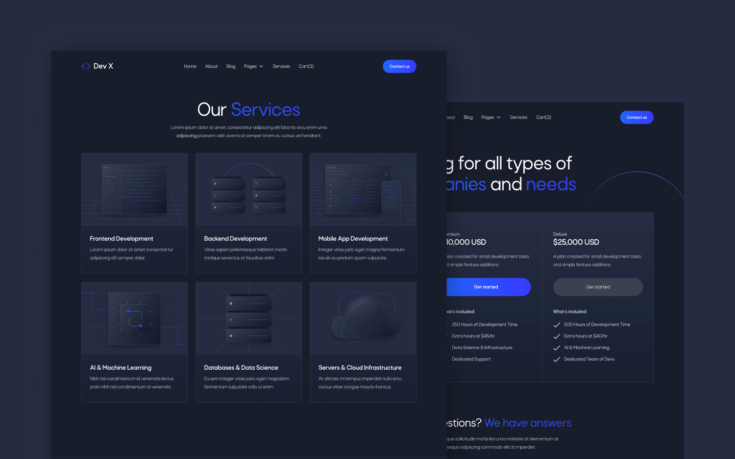 Dev X Webflow Template