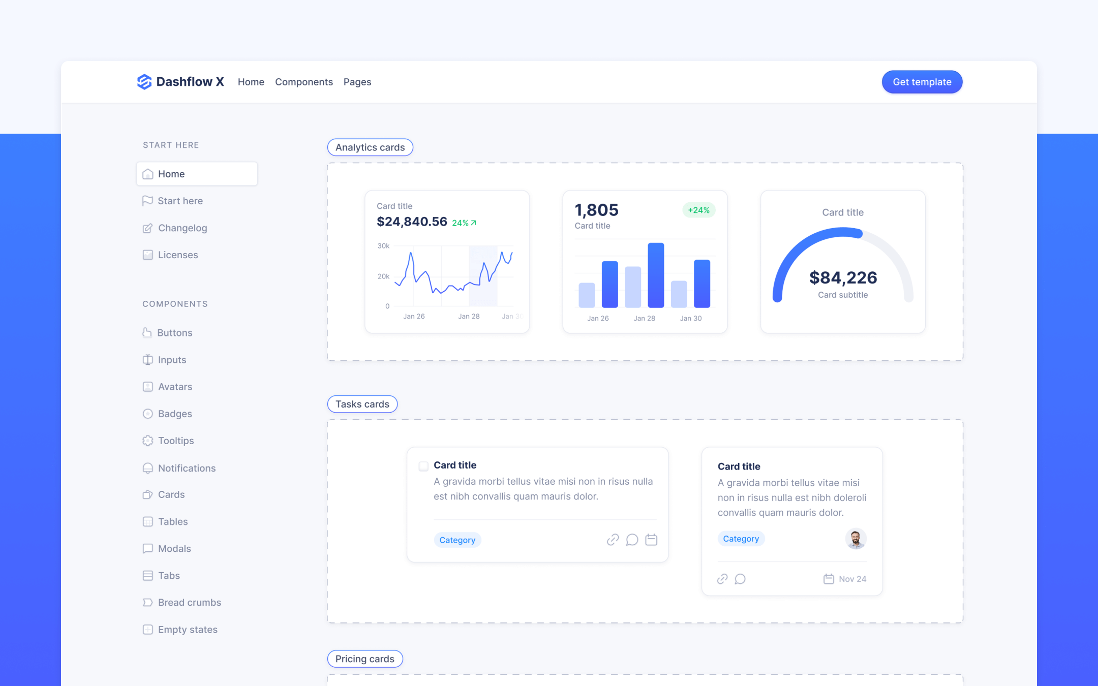 Dashflow X Webflow Template