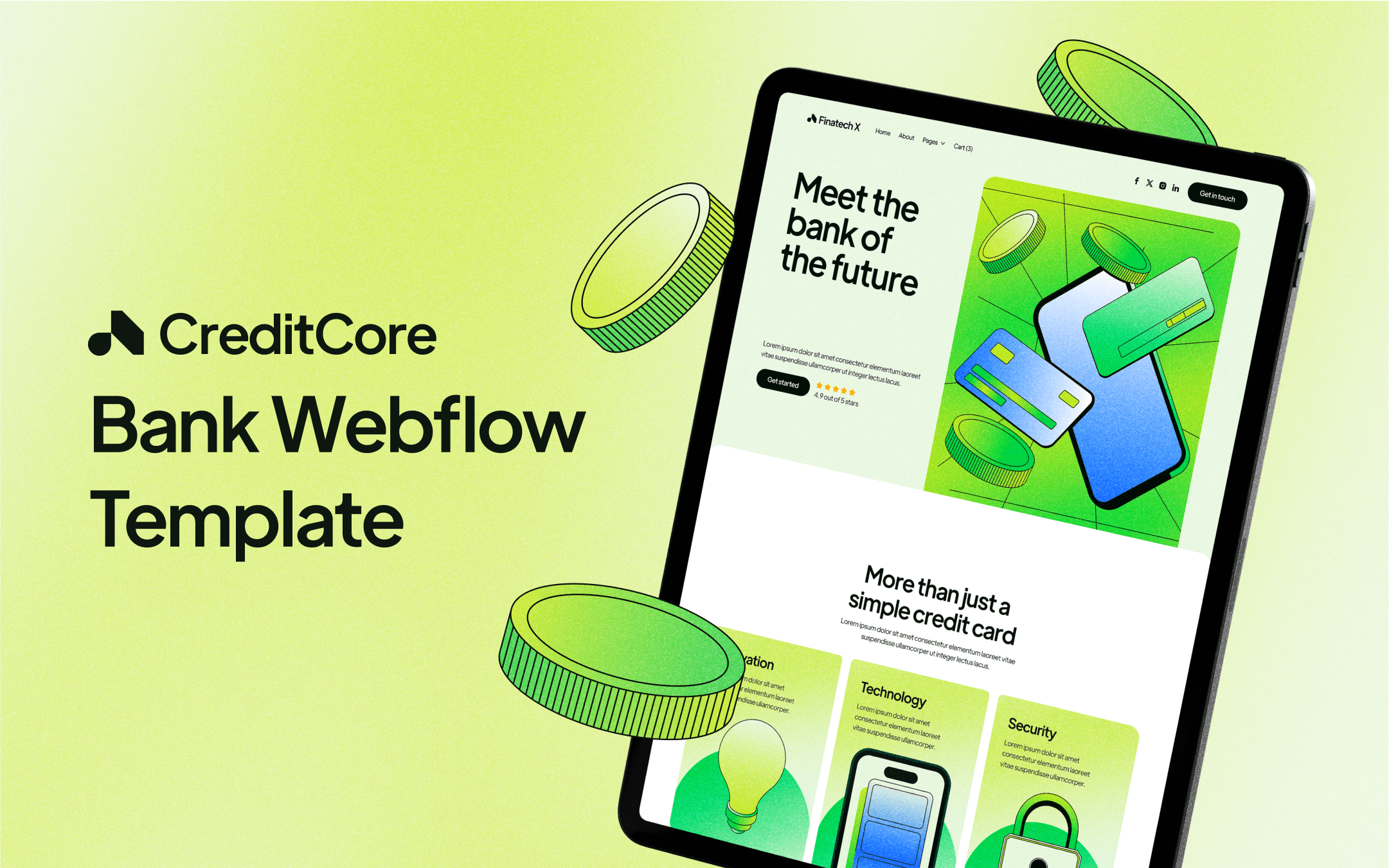 Digital Bank Webflow Template