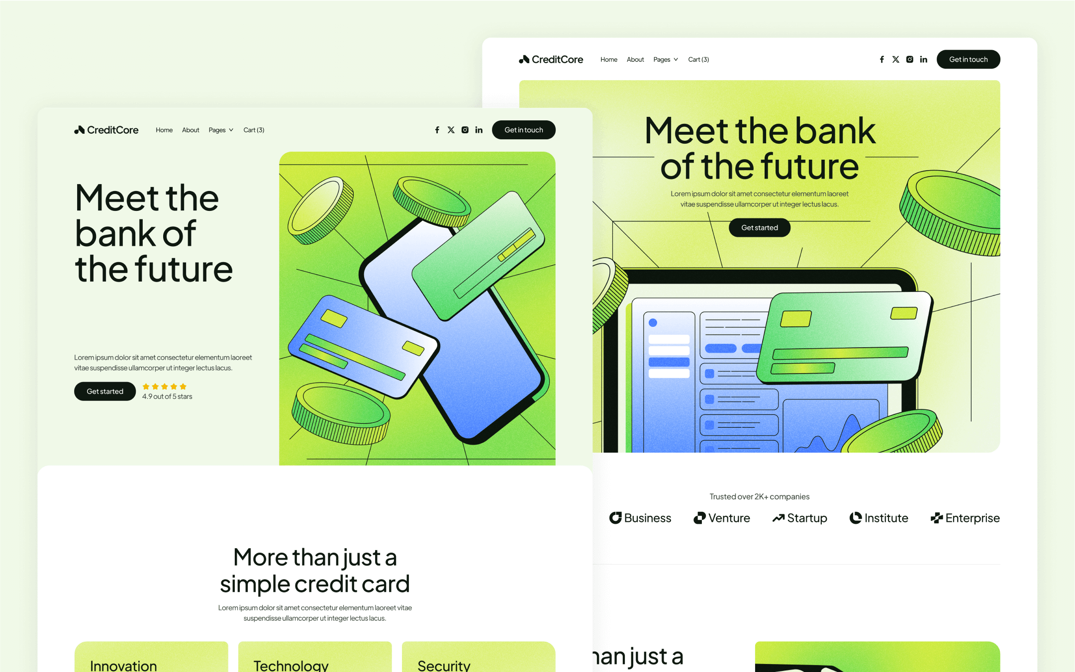 CreditCore Webflow Template