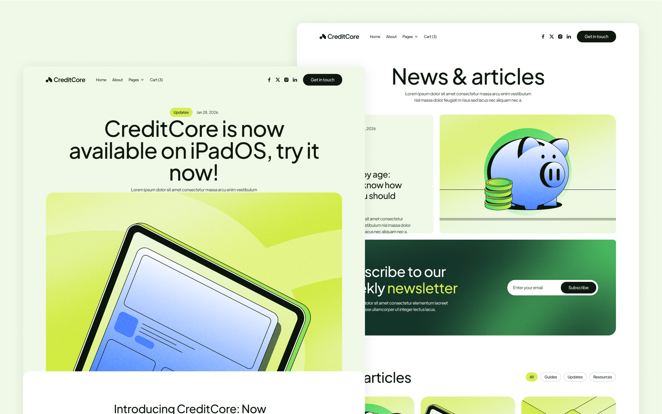 CreditCore Webflow Template