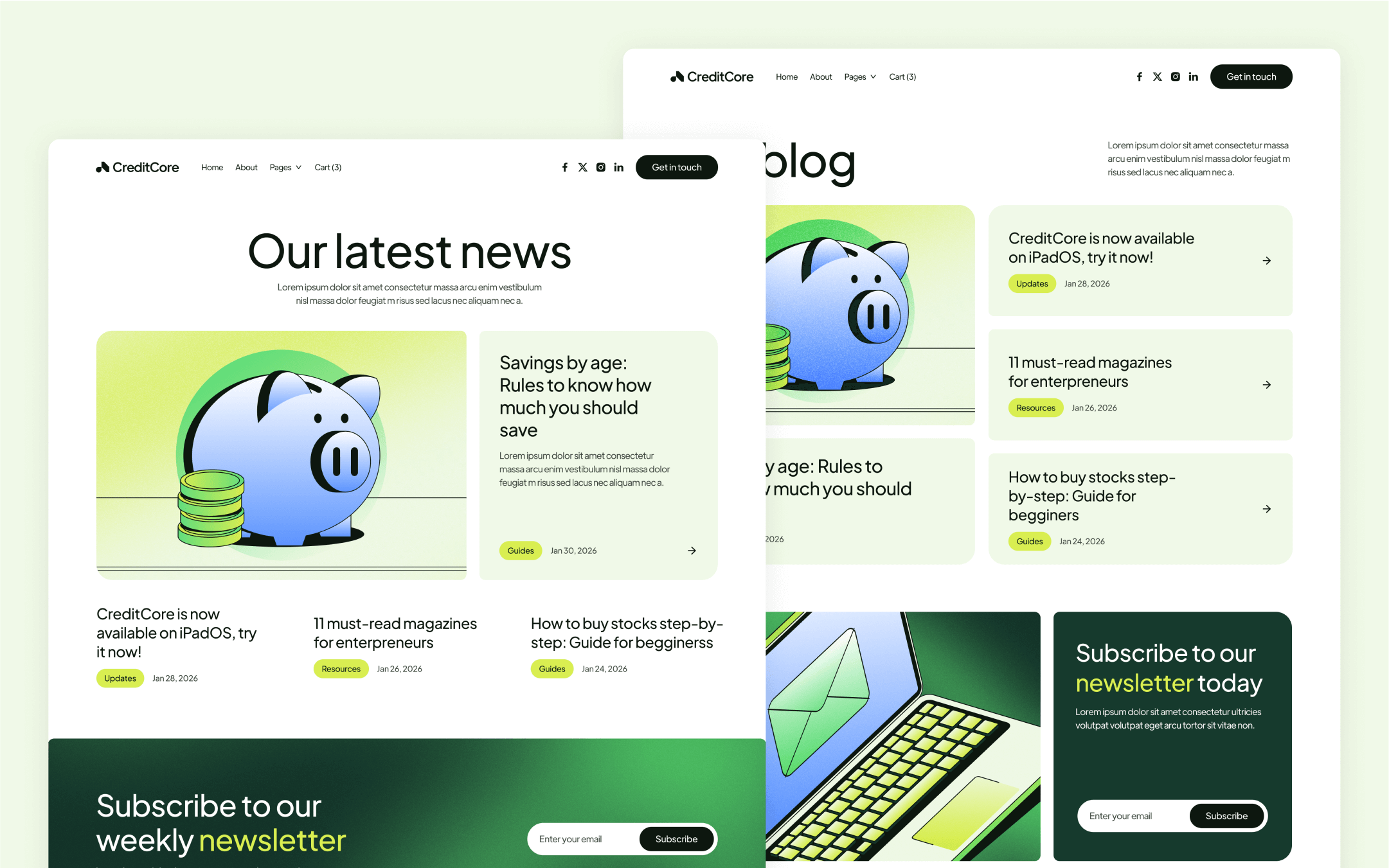 CreditCore Webflow Template