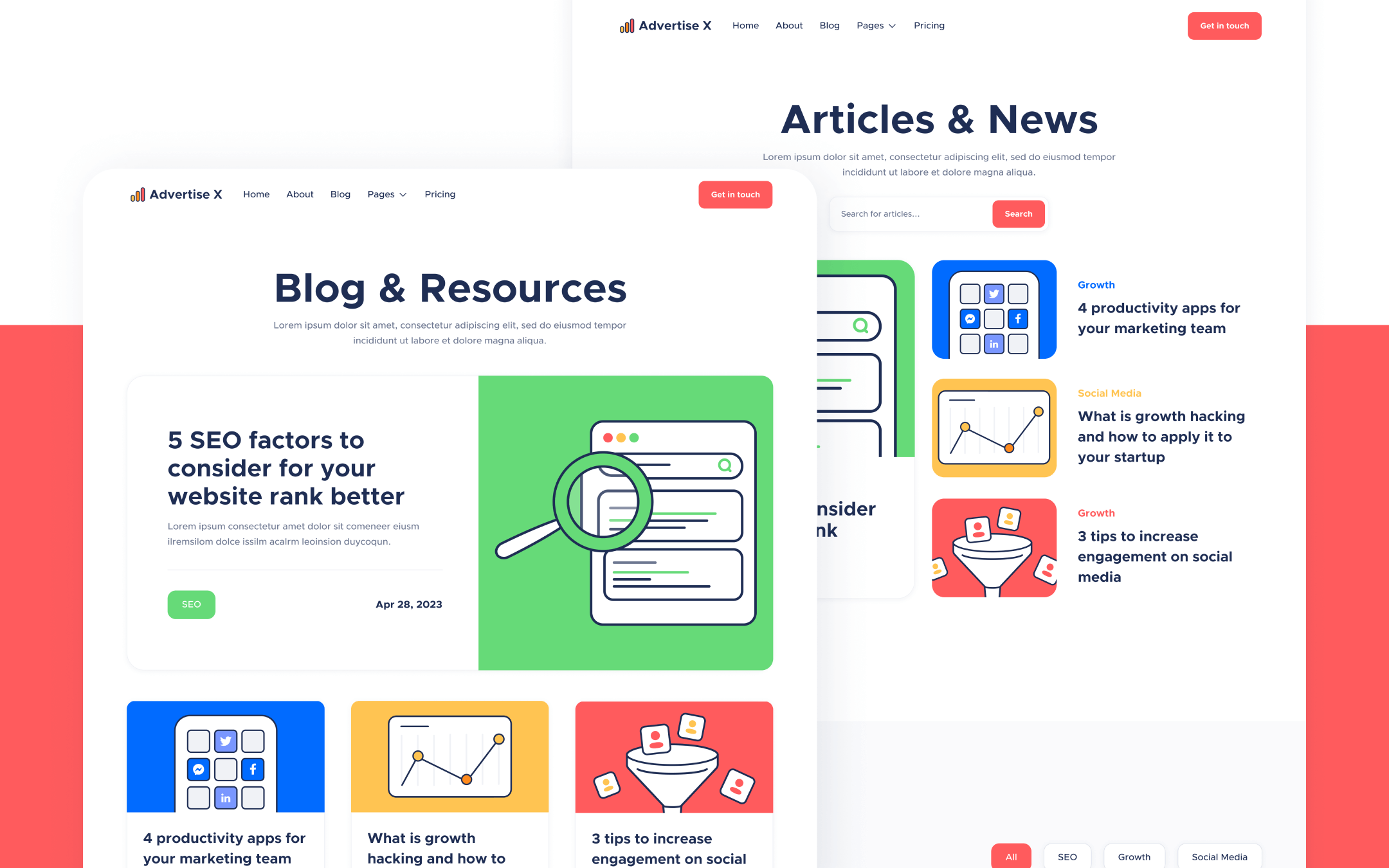 Advertise X Webflow Template