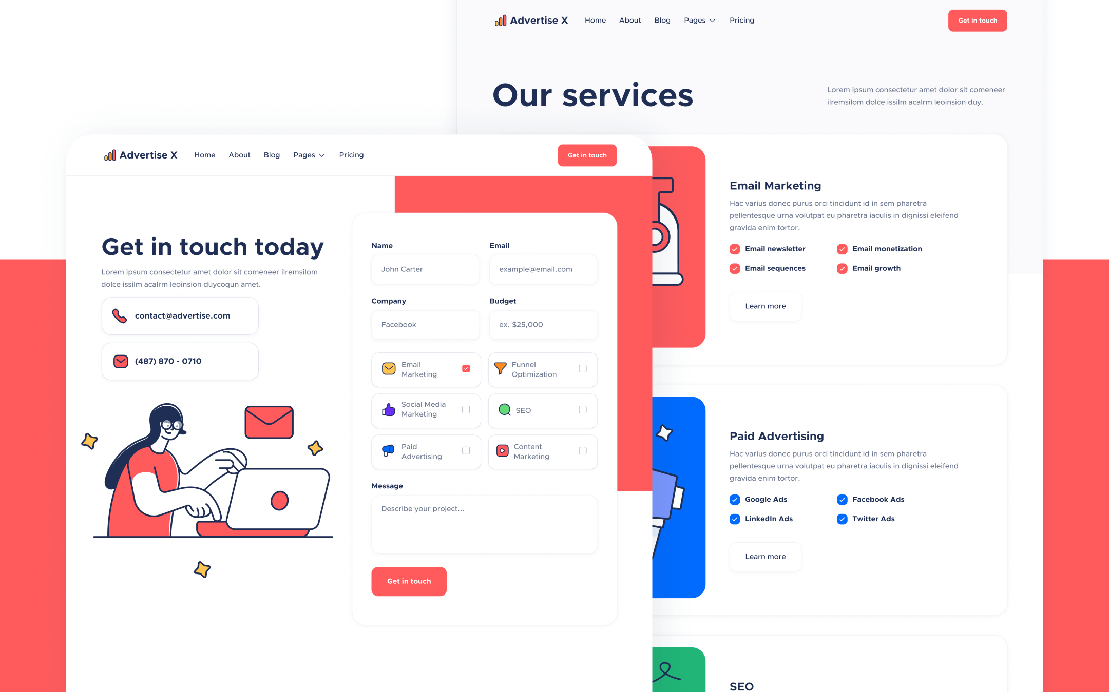 Advertise X Webflow Template