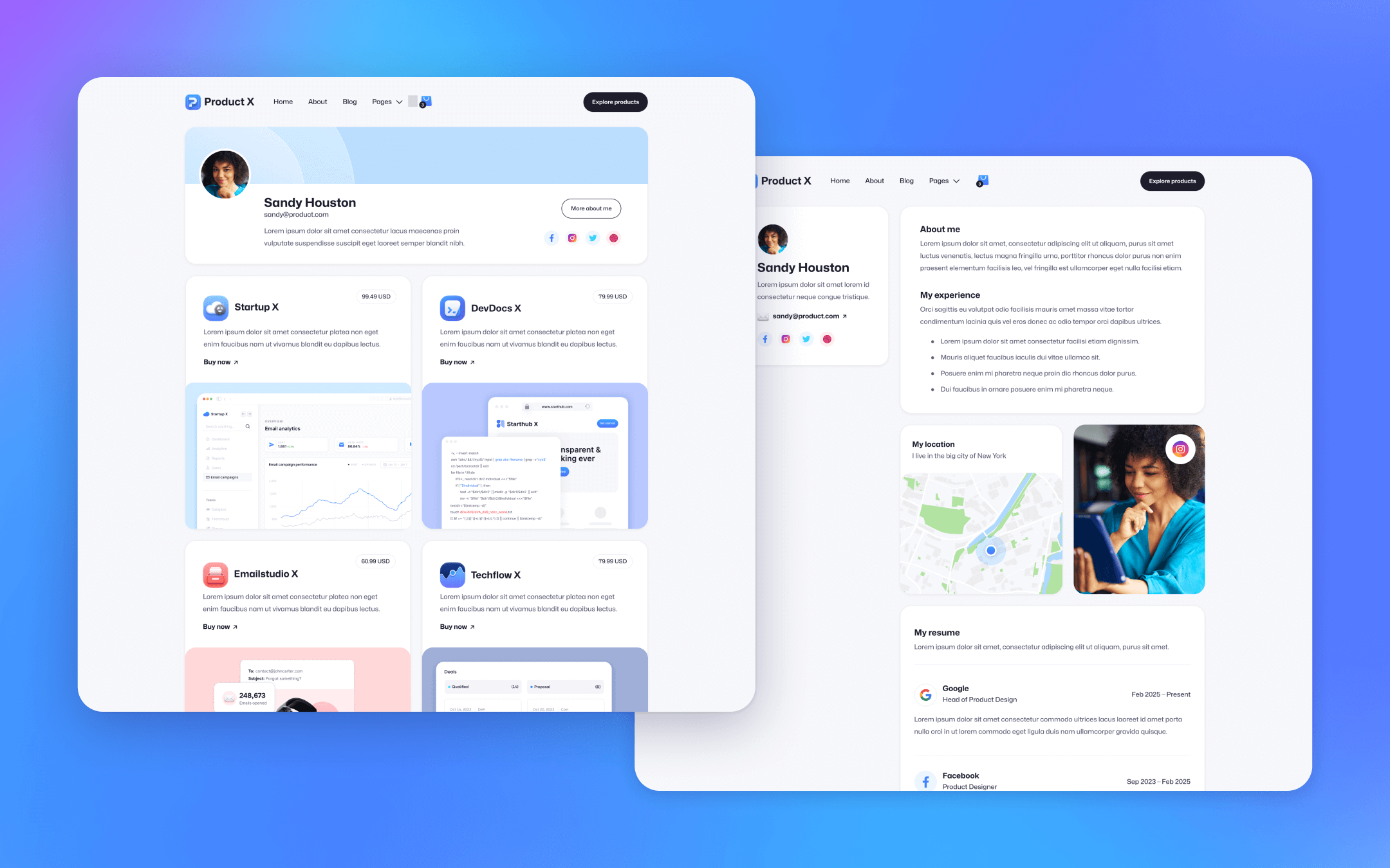 Product X Webflow Template