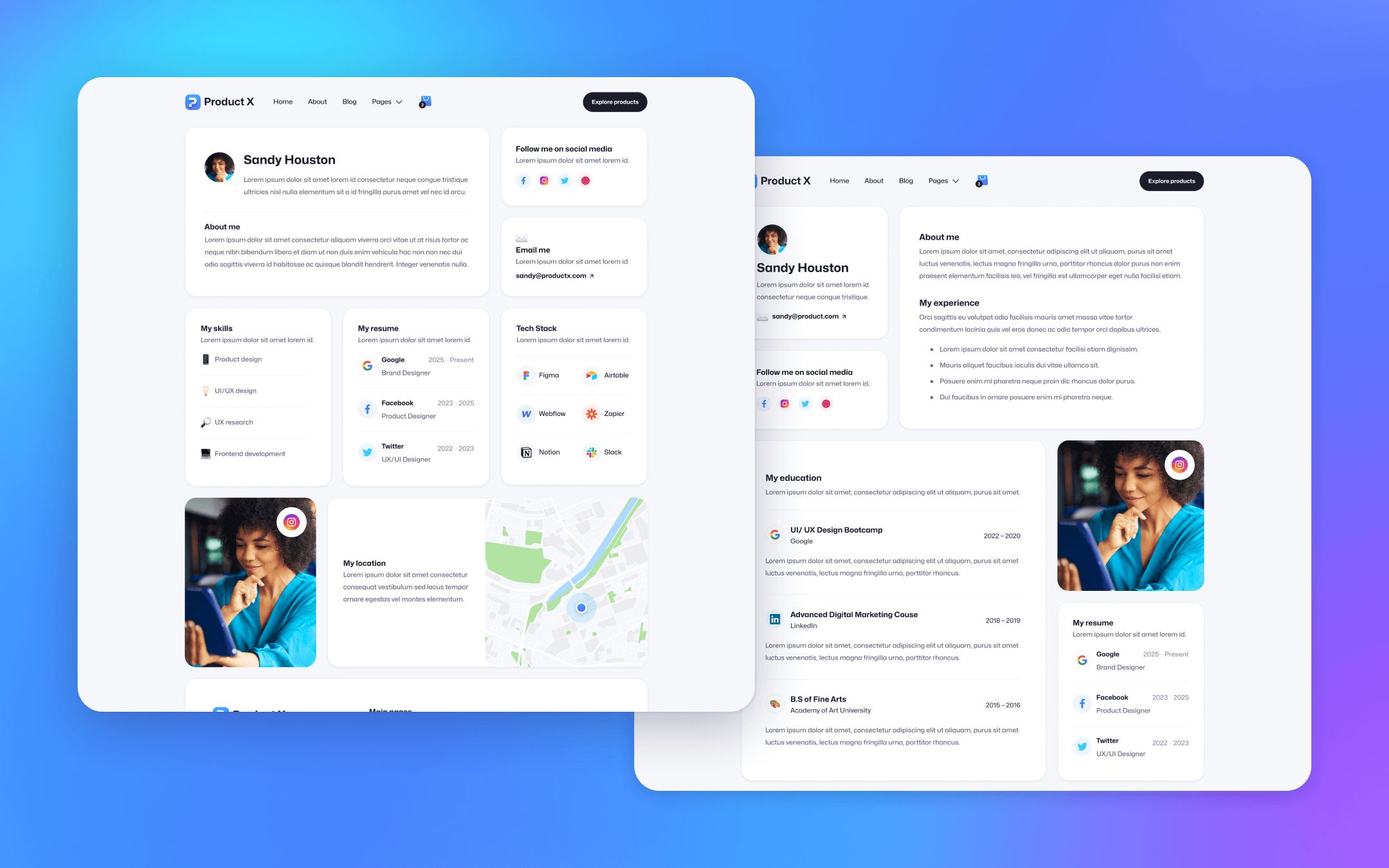 Product X Webflow Template
