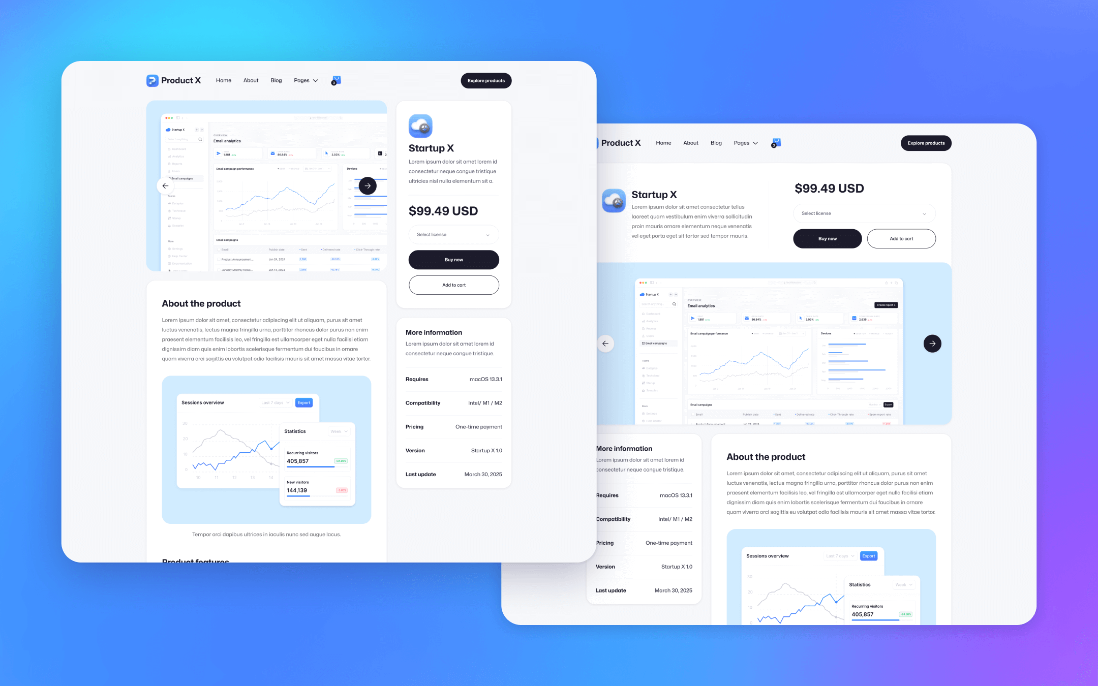 Product X Webflow Template