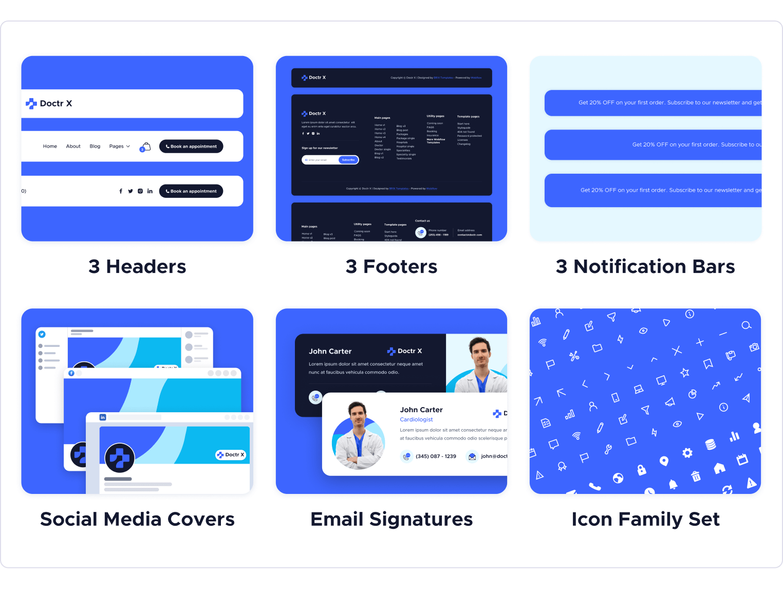 Doctr X - Doctor Webflow Templates Benefits