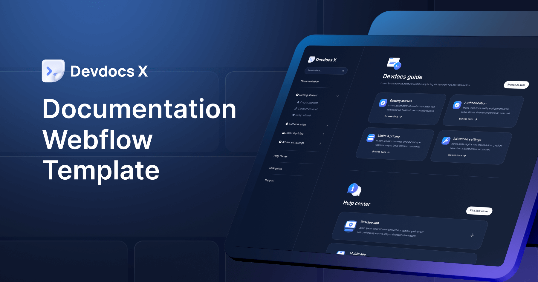 Documentation Webflow Template
