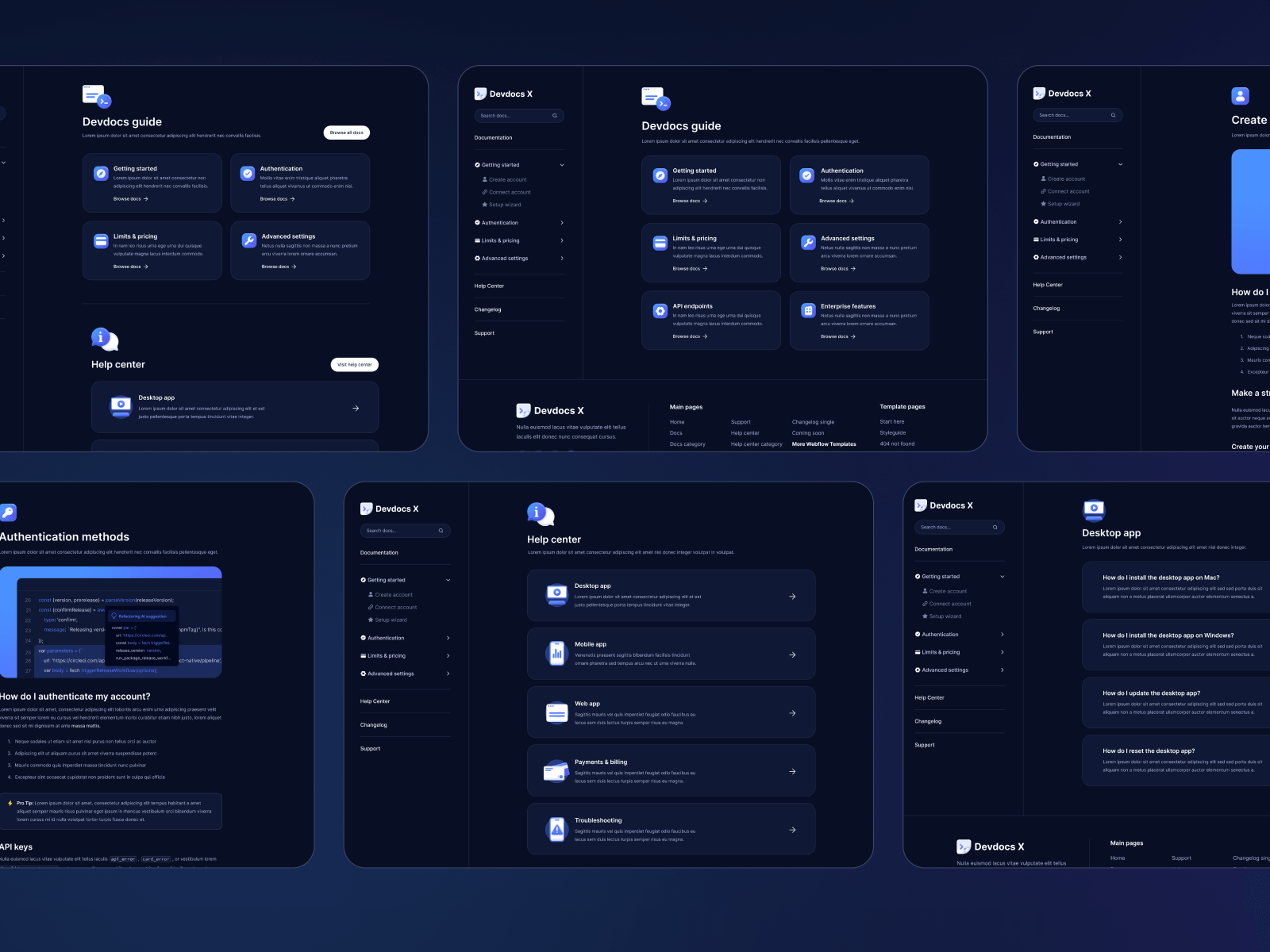 Documentation Webflow Theme