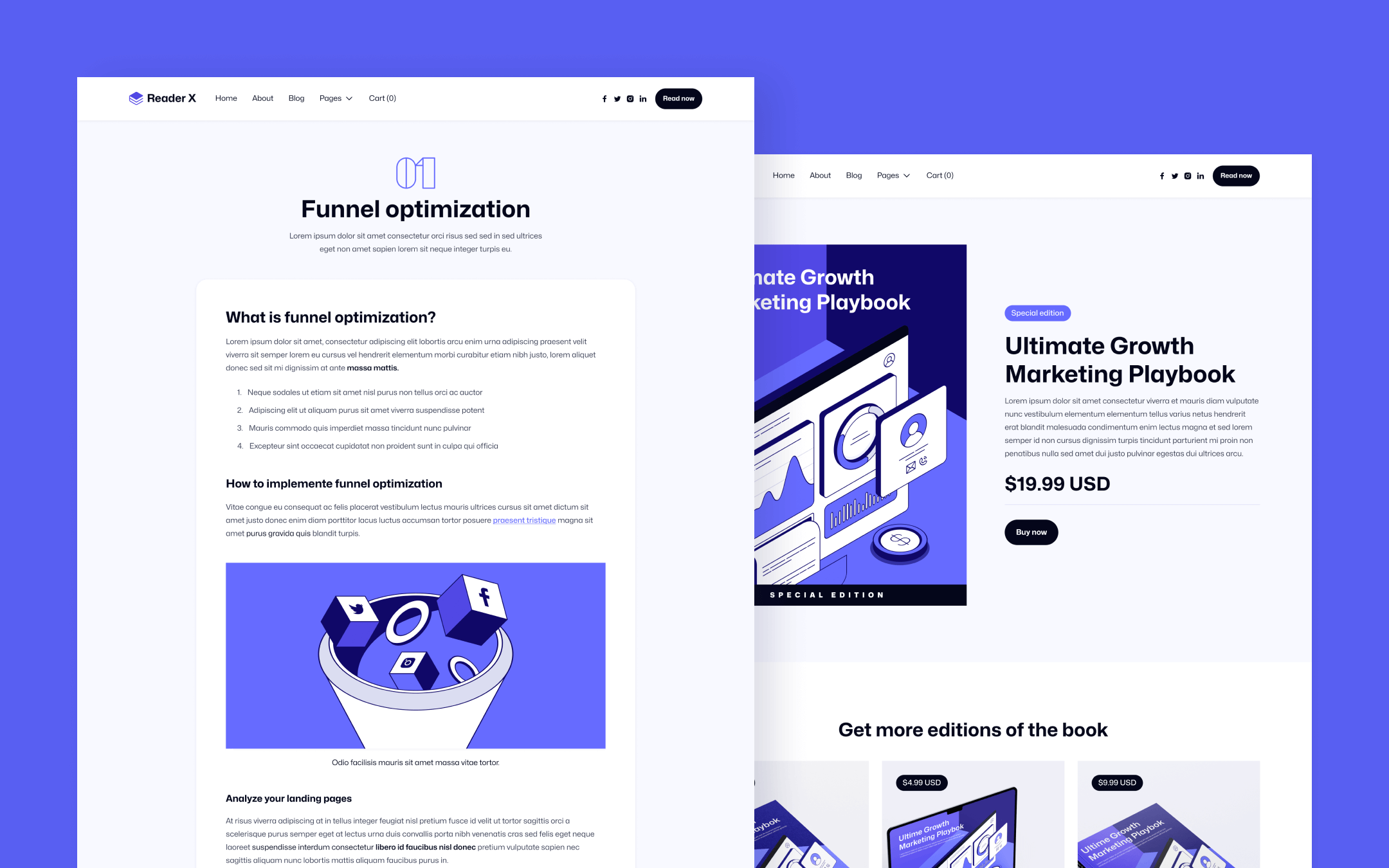 Reader X Webflow Template