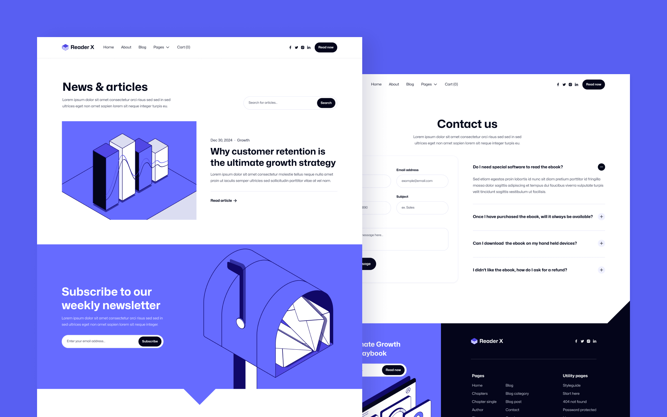 Reader X Webflow Template