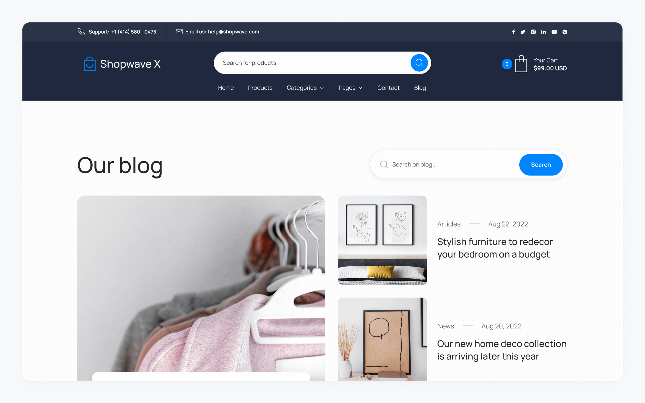 Storewave X Webflow Template