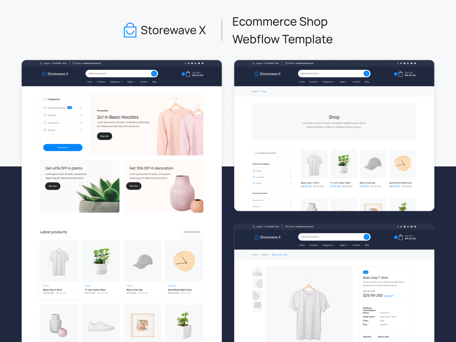Ecommerce Shop Webflow Template