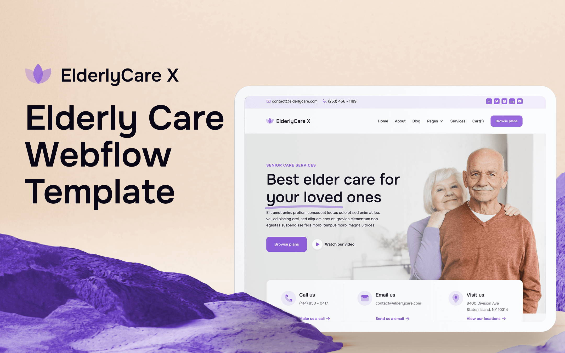 Elderly Care Webflow Template