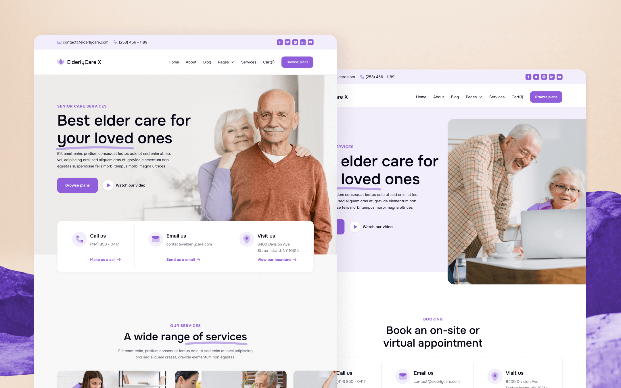 ElderlyCare X Webflow Template