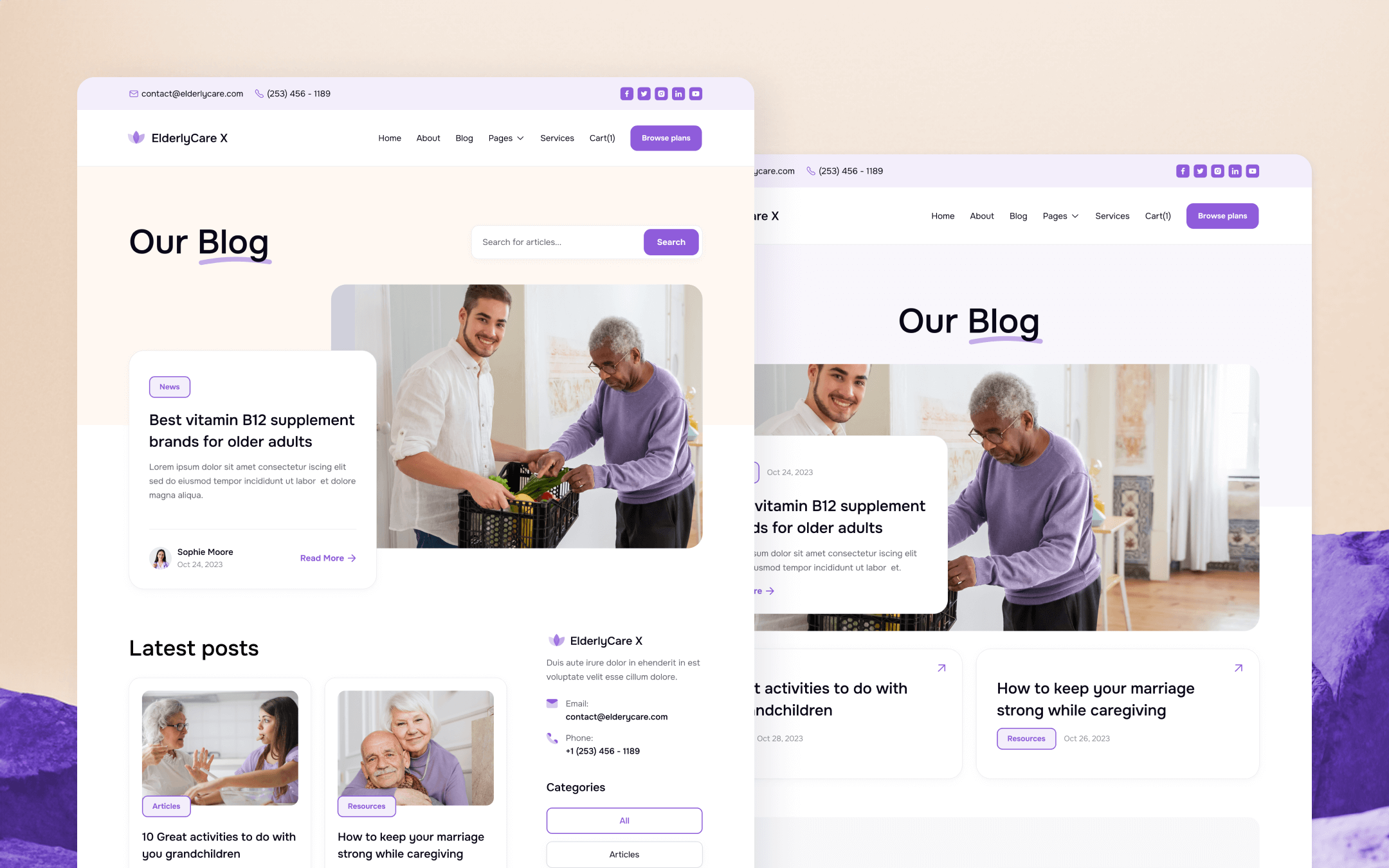 ElderlyCare X Webflow Template
