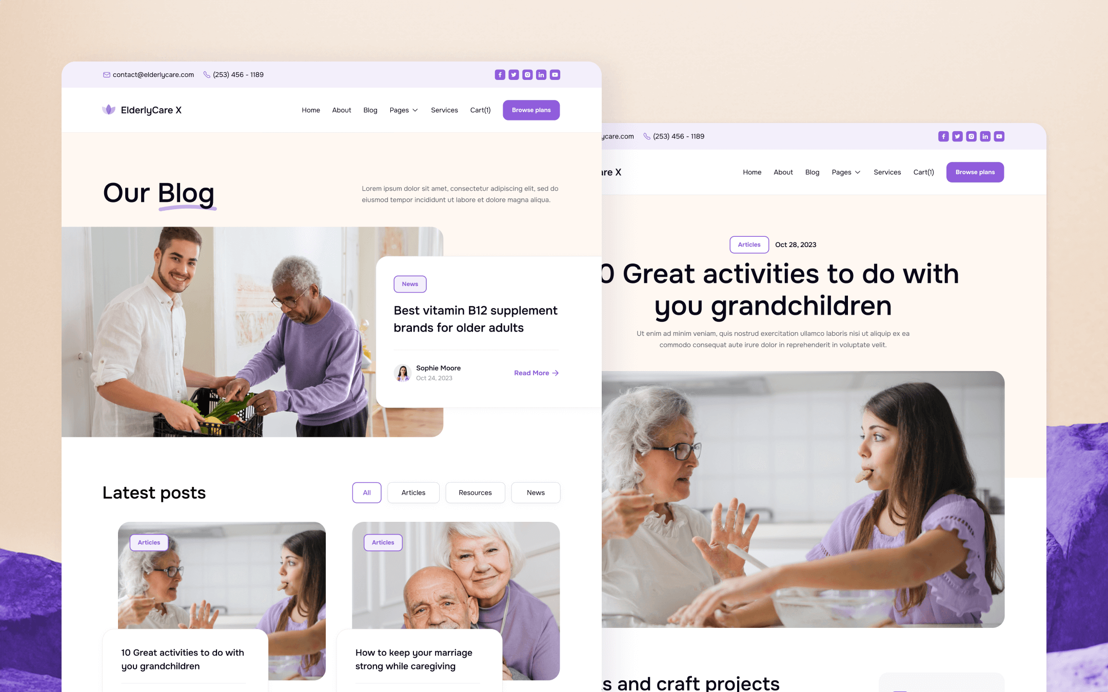 ElderlyCare X Webflow Template
