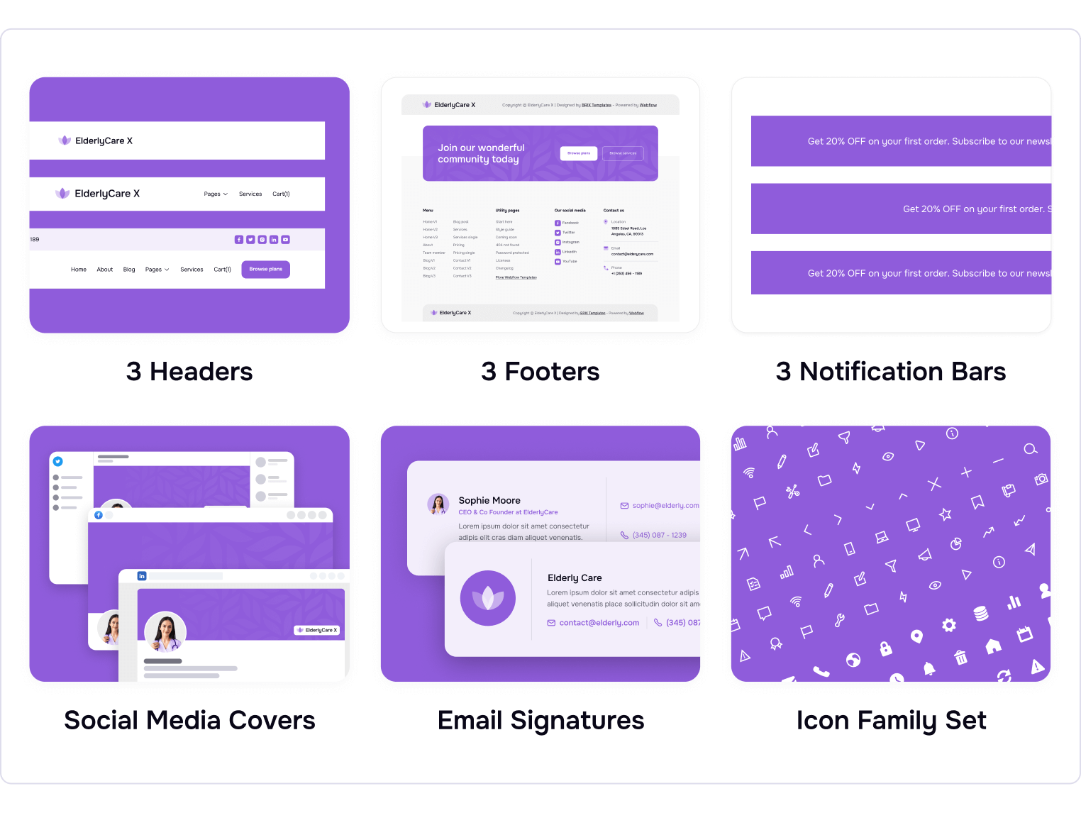 Elderlycare X - Elderly Care Webflow Template Benefits