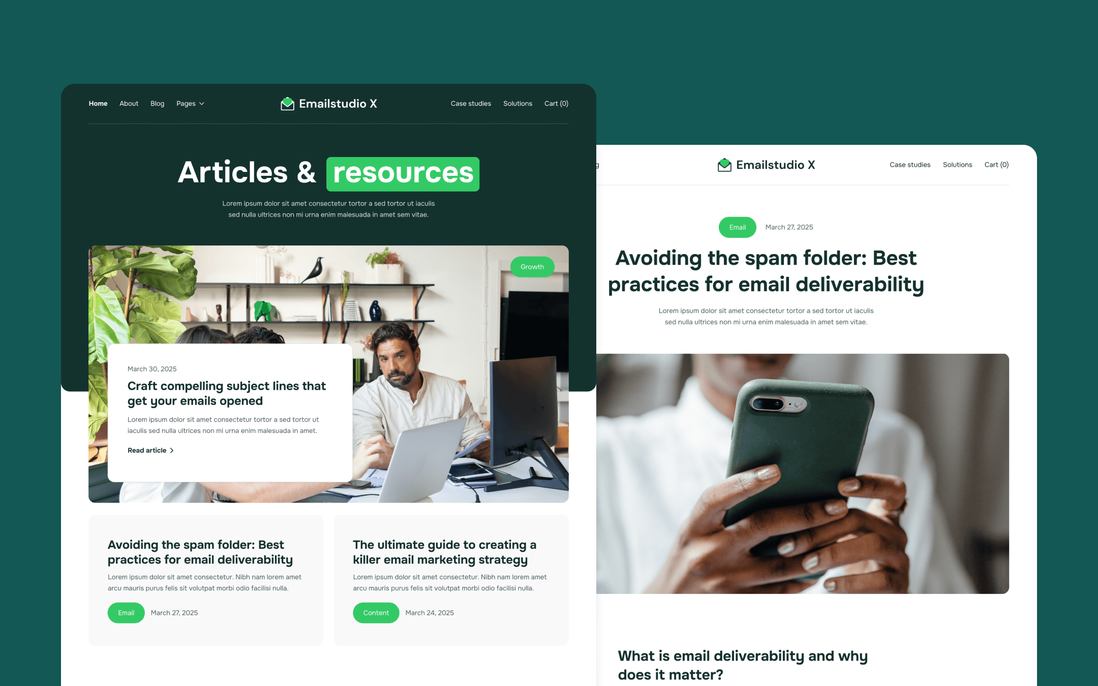 Emailstudio X Webflow Template