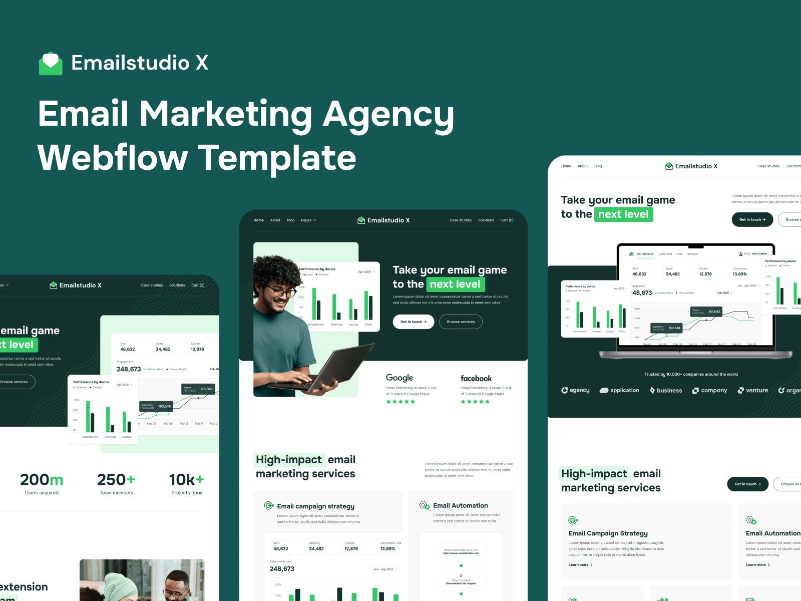Email Marketing Agency Webflow Template
