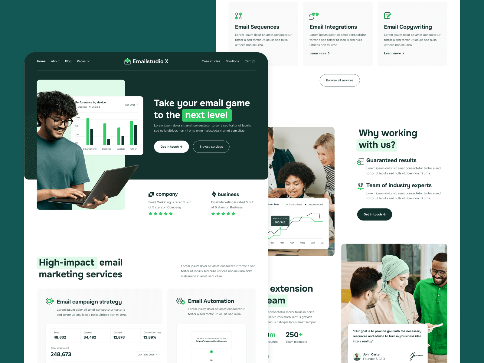 Email Marketing Agency Webflow Template