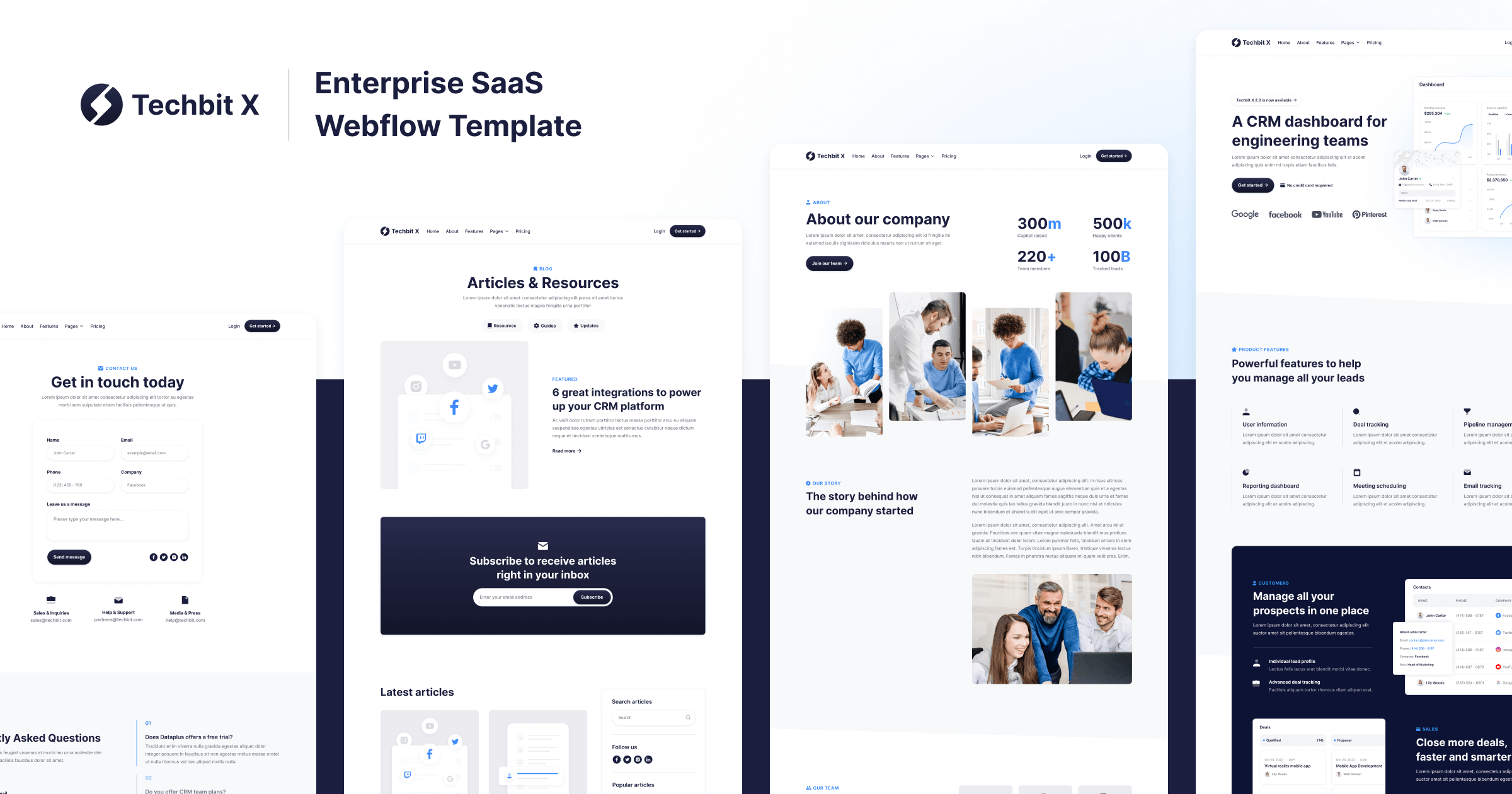 Enterprise SaaS Webflow Template