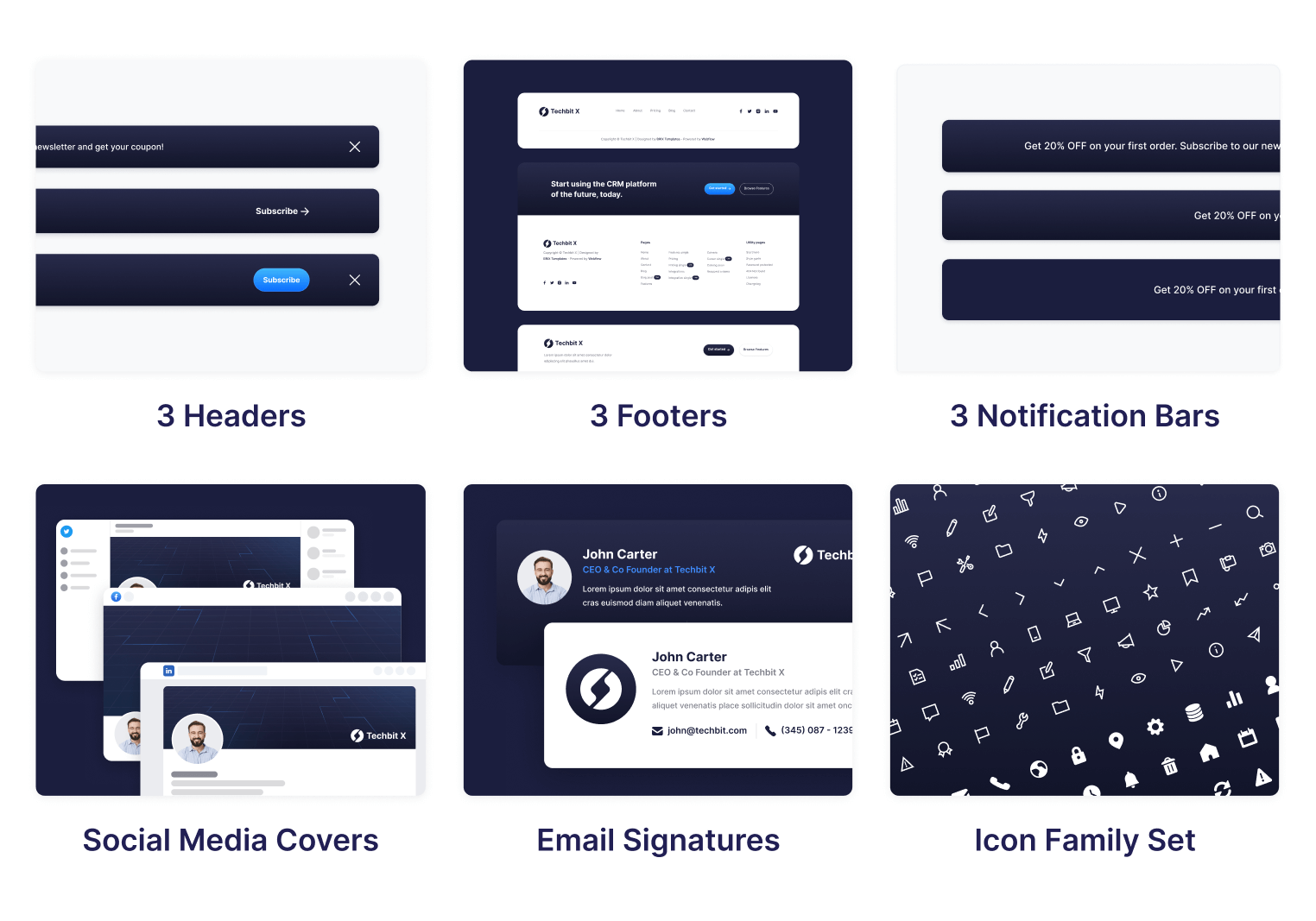 Techbit X Enterprise SaaS Webflow Template Benefits