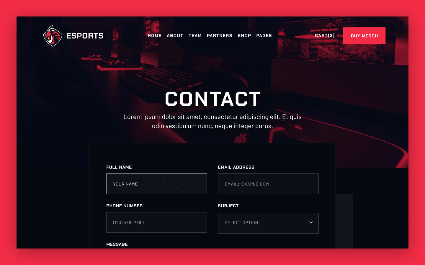 eSports Webflow Template