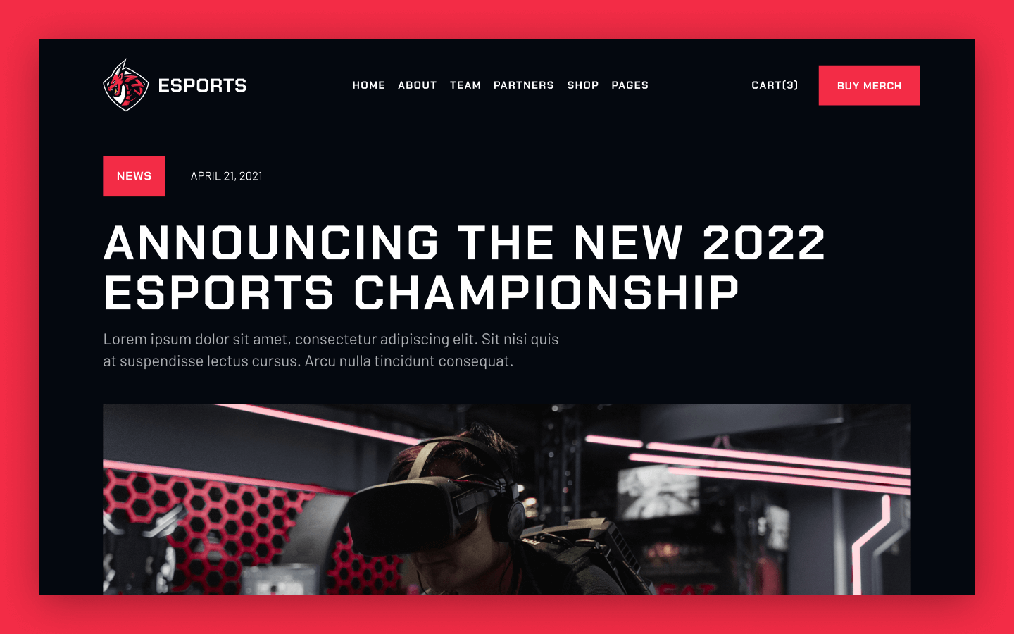 eSports Webflow Template
