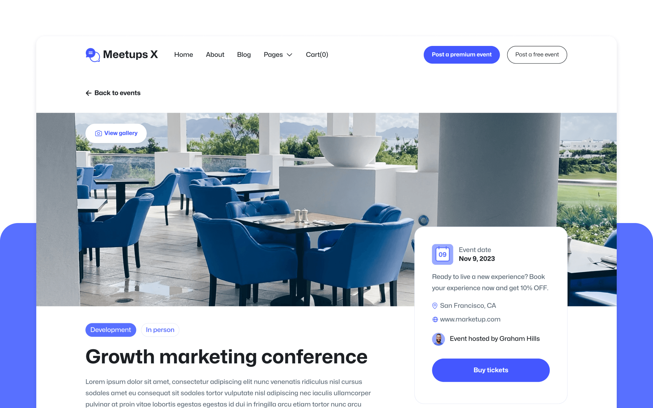 Meetups X Webflow Template