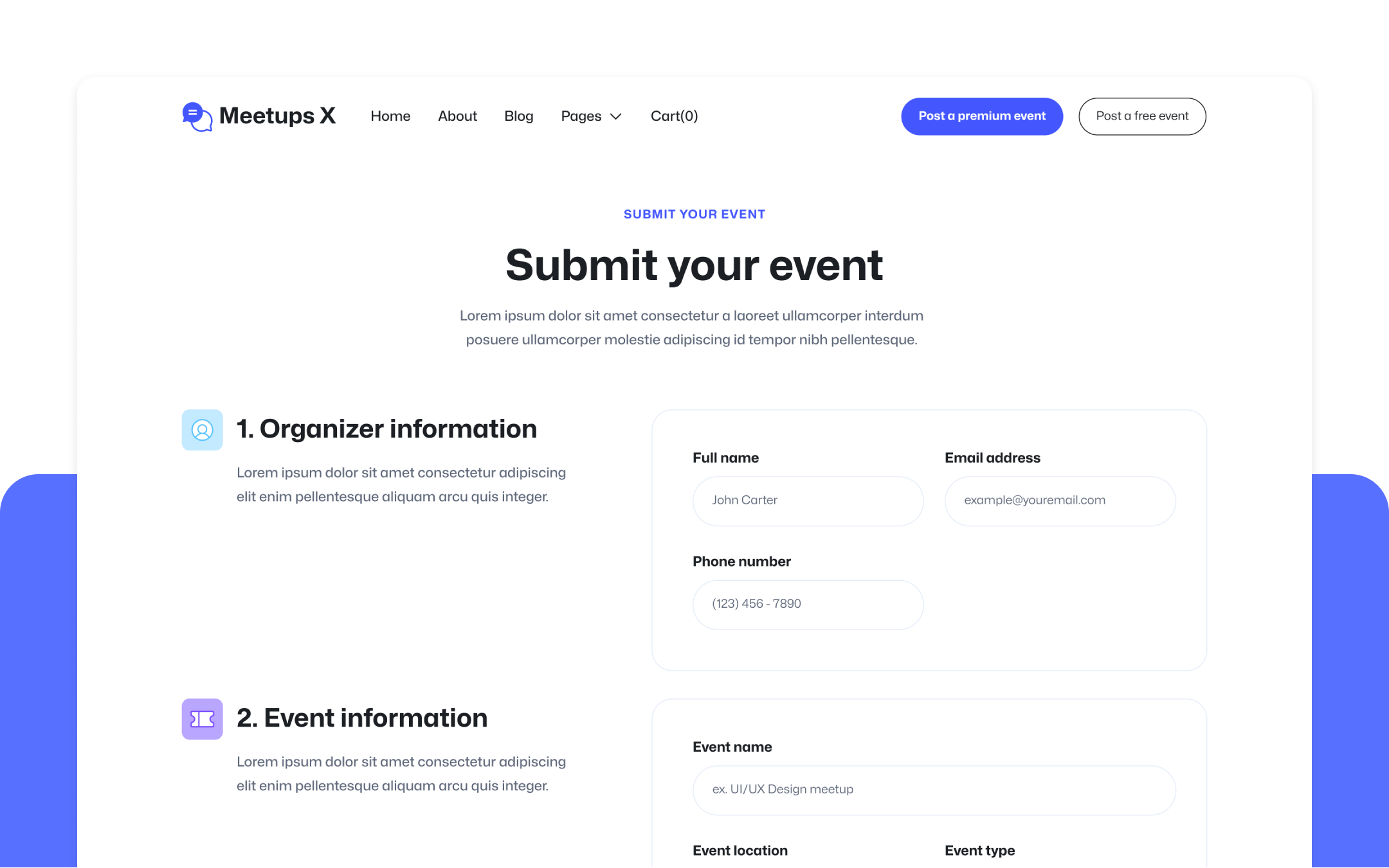 Meetups X Webflow Template