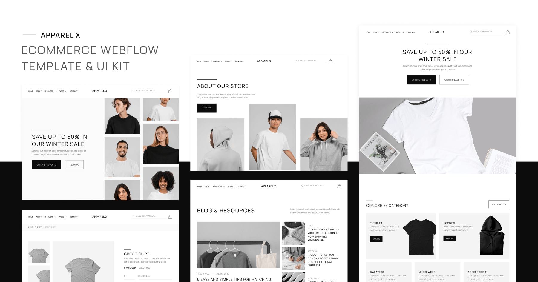 Fashion Ecommerce Webflow Template