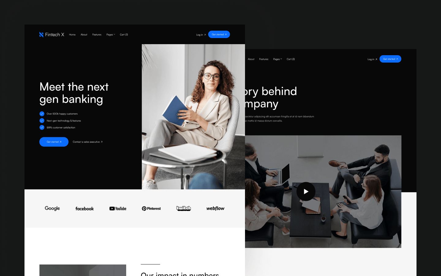 Fintech X Webflow Template