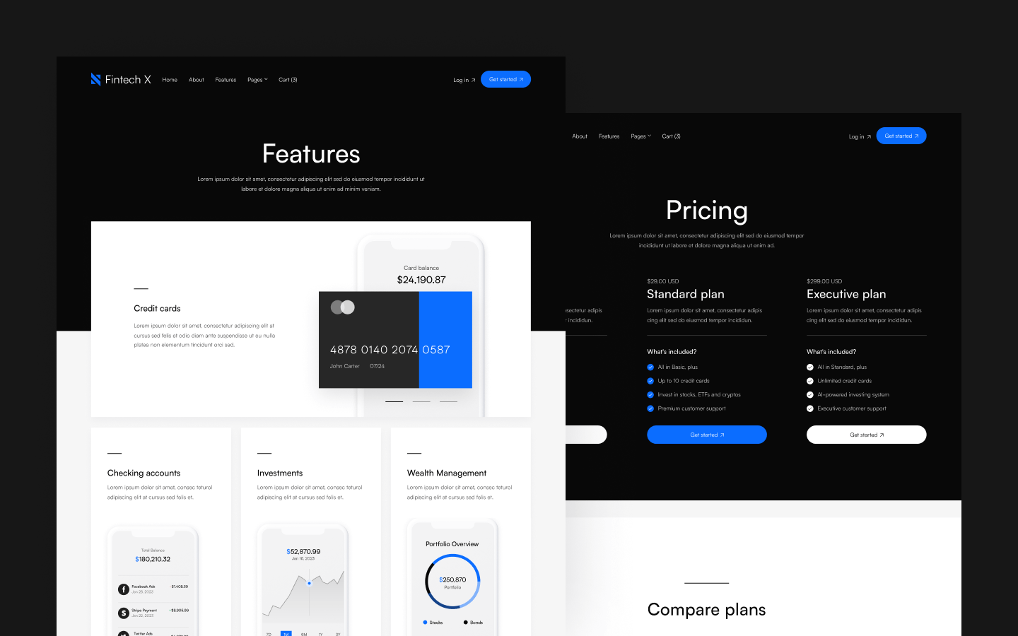 Fintech X Webflow Template