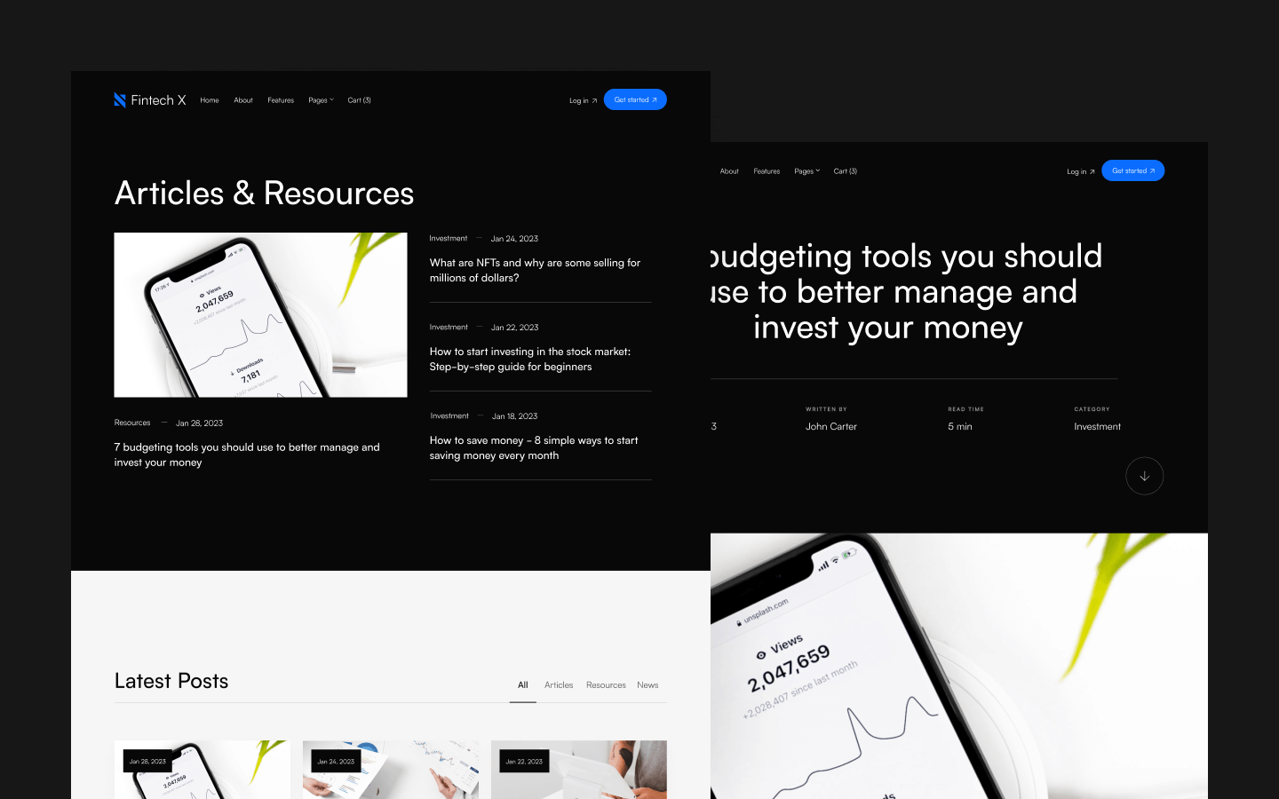 Fintech X Webflow Template