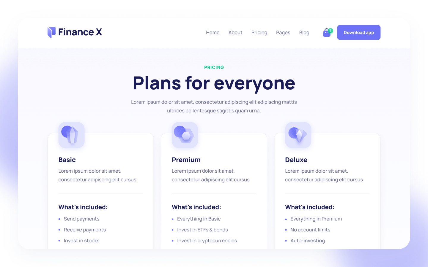 Finance X Webflow Template